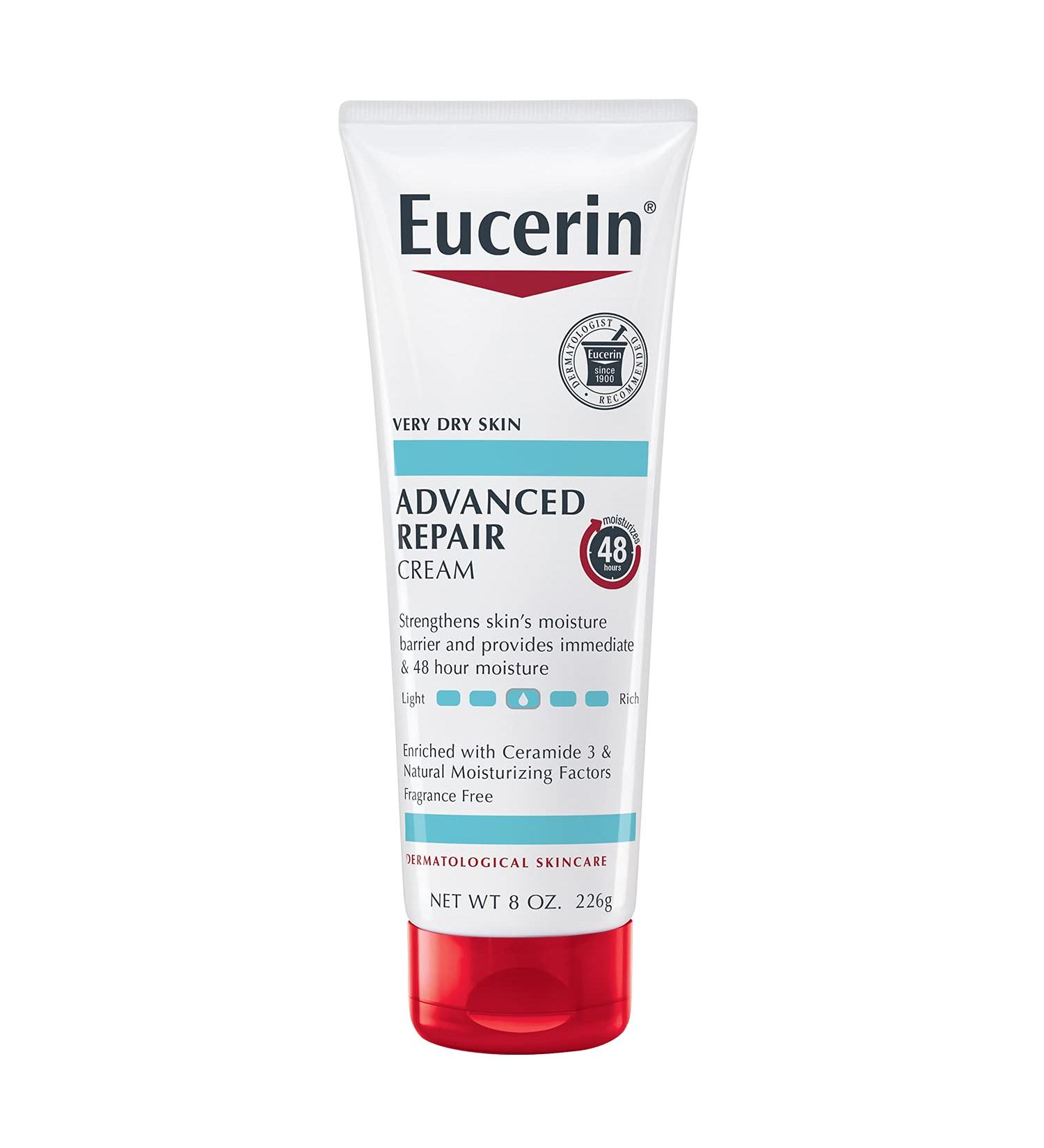 Eucerin Advanced Repair Body Cream - 8 Oz Tube for Very Dry Skin - Buy Online on GoSupps.com
