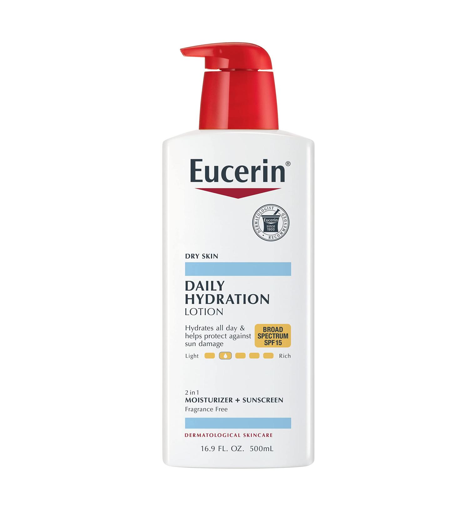 Eucerin Daily Hydration Moisturizer & Sunscreen Lotion SPF 15 16.9 oz - Pack of 5 - Buy Online on GoSupps.com