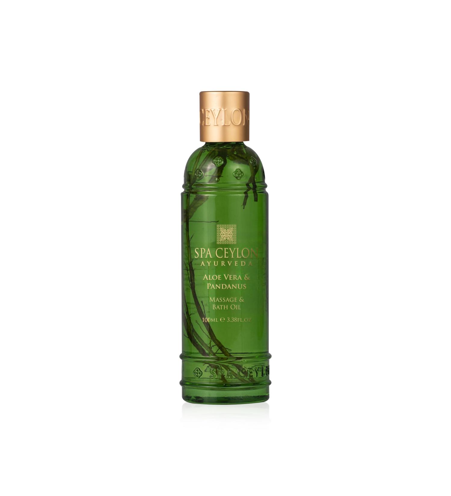 SPA CEYLON Aloe Vera & Pandanus Massage & Bath Oil | Natural Therapy Blend for Soothing Body Rituals | Best Body Oil for Massage Therapy - Buy Online on GoSupps.com