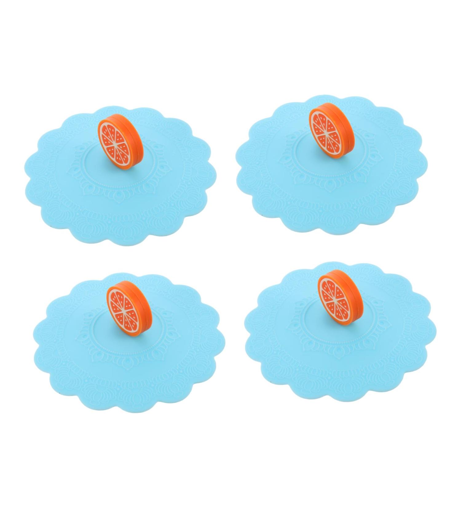 Alipis 4pcs Covers Mug Hot Drink Dustproof Lid Use Cups Cover Leakproof Camping Sealed Bottle Fruit Food - Buy Online on GoSupps.com