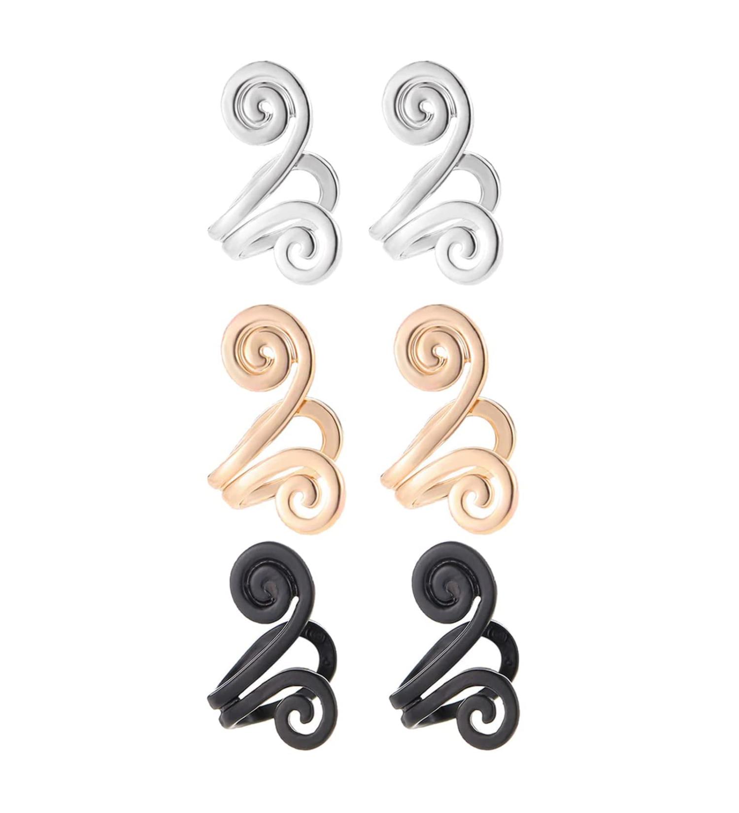 Buy Acupressure Slimming Earrings | Non-Pierced Earcuff for Weight Loss | Lymph Earrings 3PCs for Men & Women - Buy Online on GoSupps.com