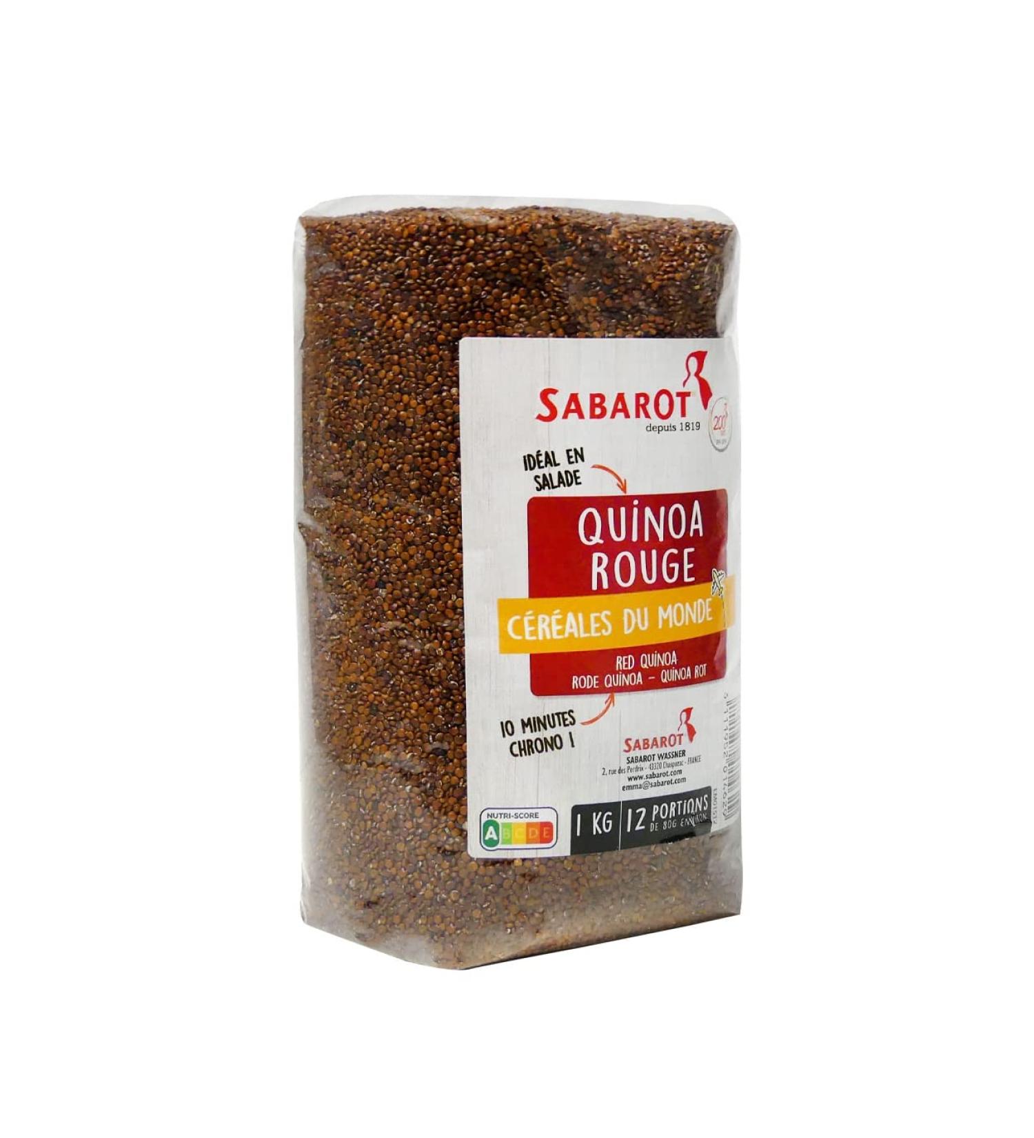 Sabarot - Red quinoa - Bag 1 kg - Buy Online on GoSupps.com