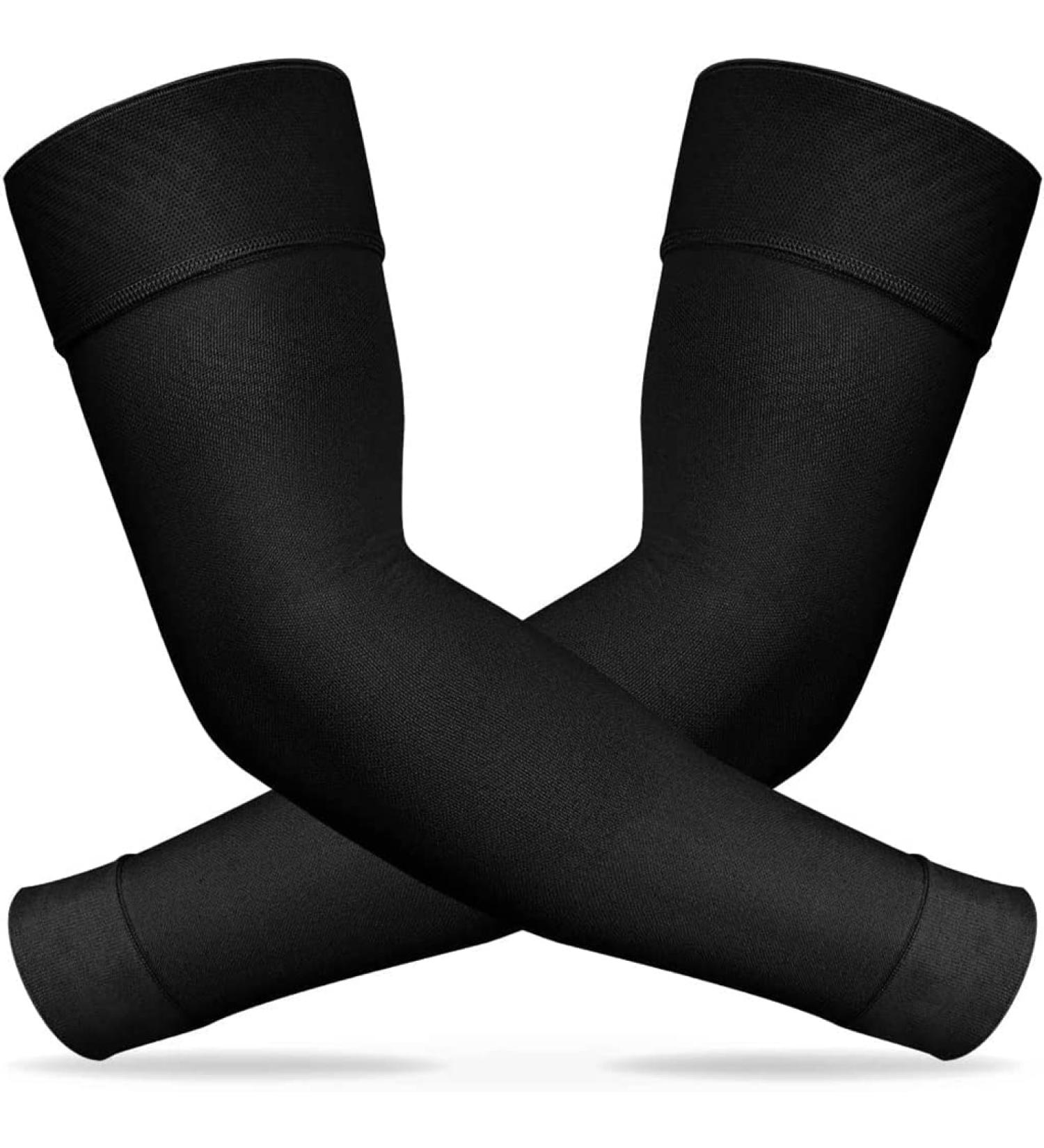 Lymphedema Compression Arm Sleeve for Men & Women - 20-30 mmHg Support for Forearm Pain Relief & Tendonitis - Black XX-Large Braces (1 Pair - Buy Online on GoSupps.com