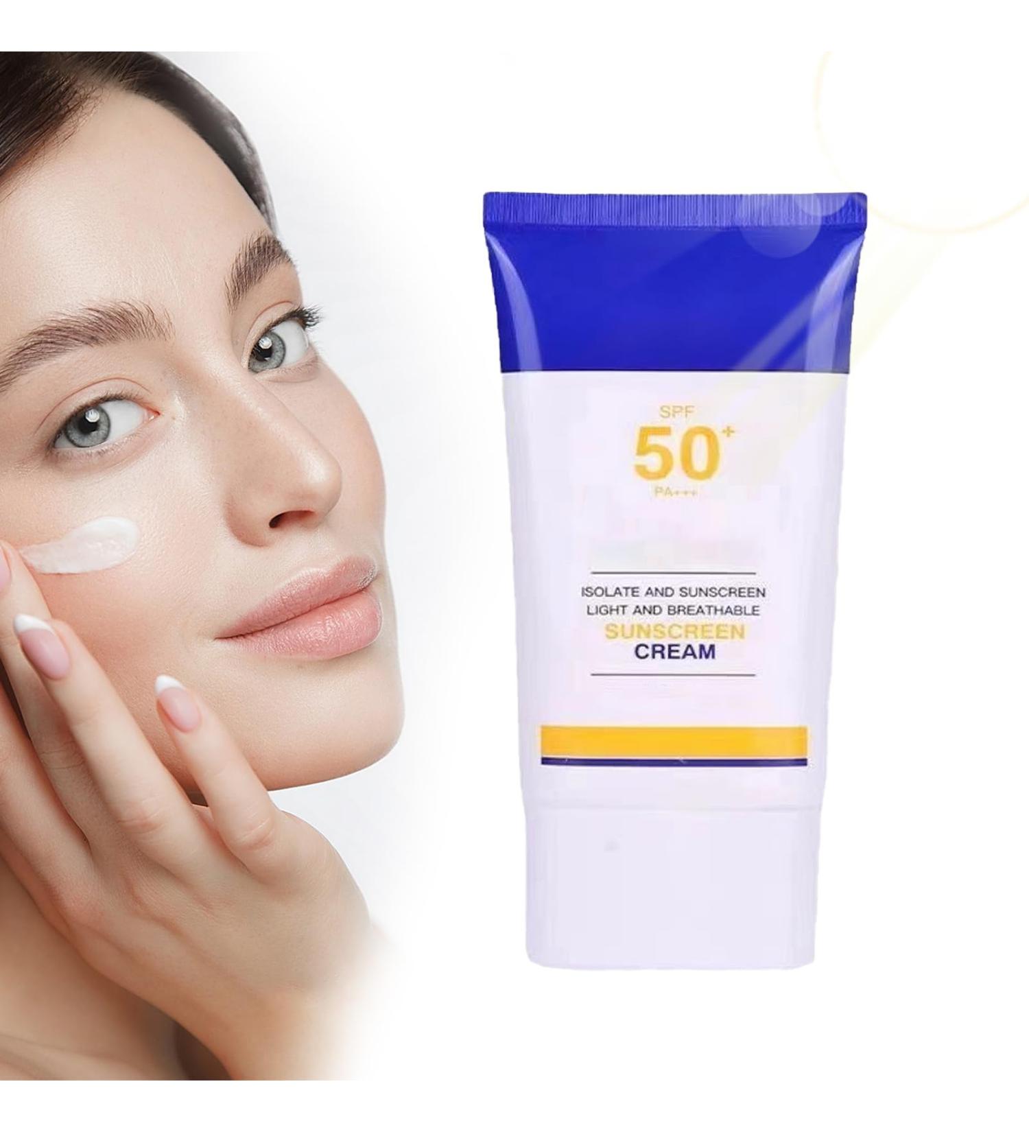 XdealCozyxc 60ml SPF 50 Face Sunscreen Waterproof & Sweat-Proof Sunscreen Face for Summer Daily UV Defense Sunscreen Unisex - Buy Online on GoSupps.com