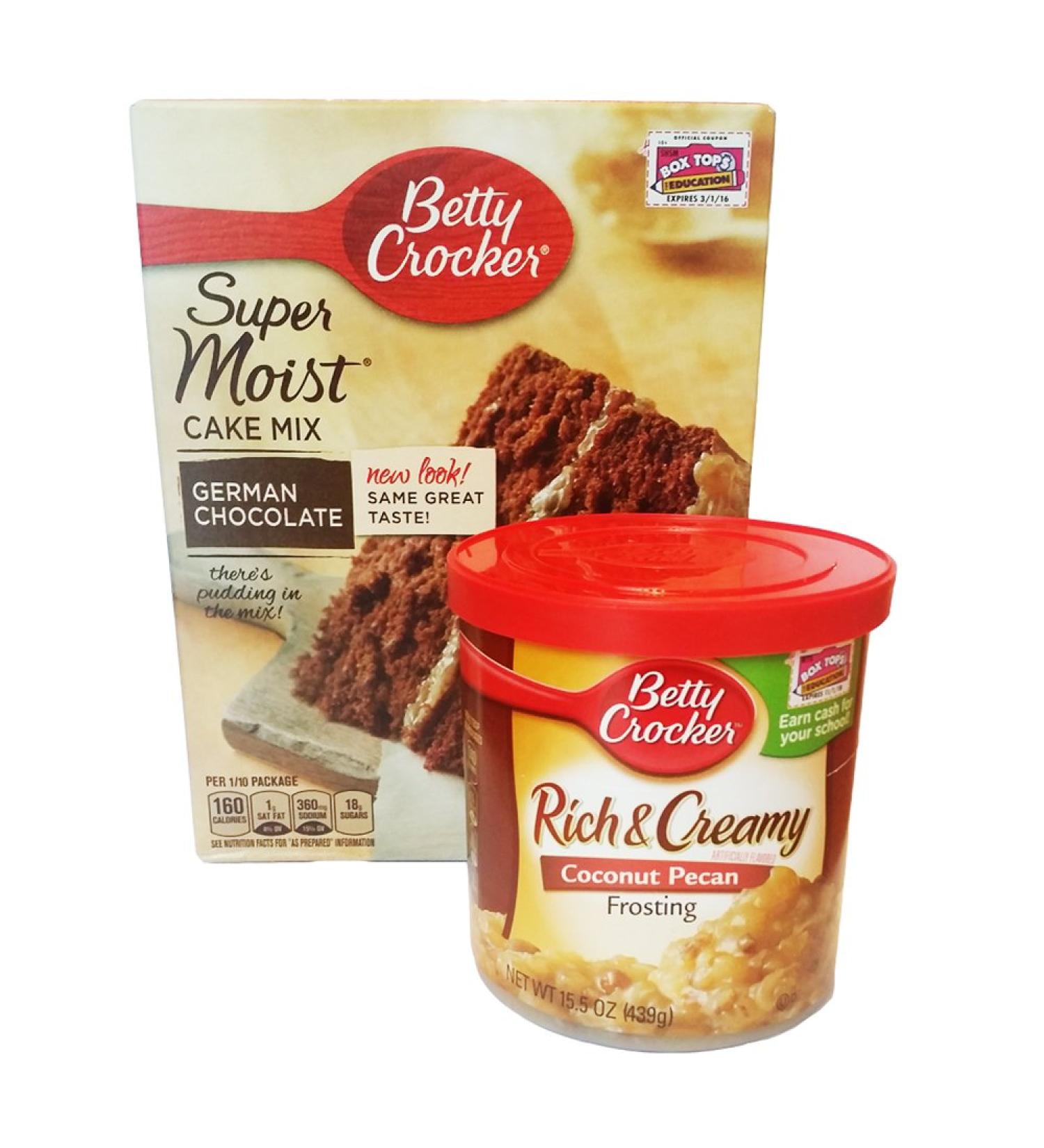Betty Crocker Butter German Chocolate Cake Mix and Betty Crocker Coconut Pecan Frosting Bundle