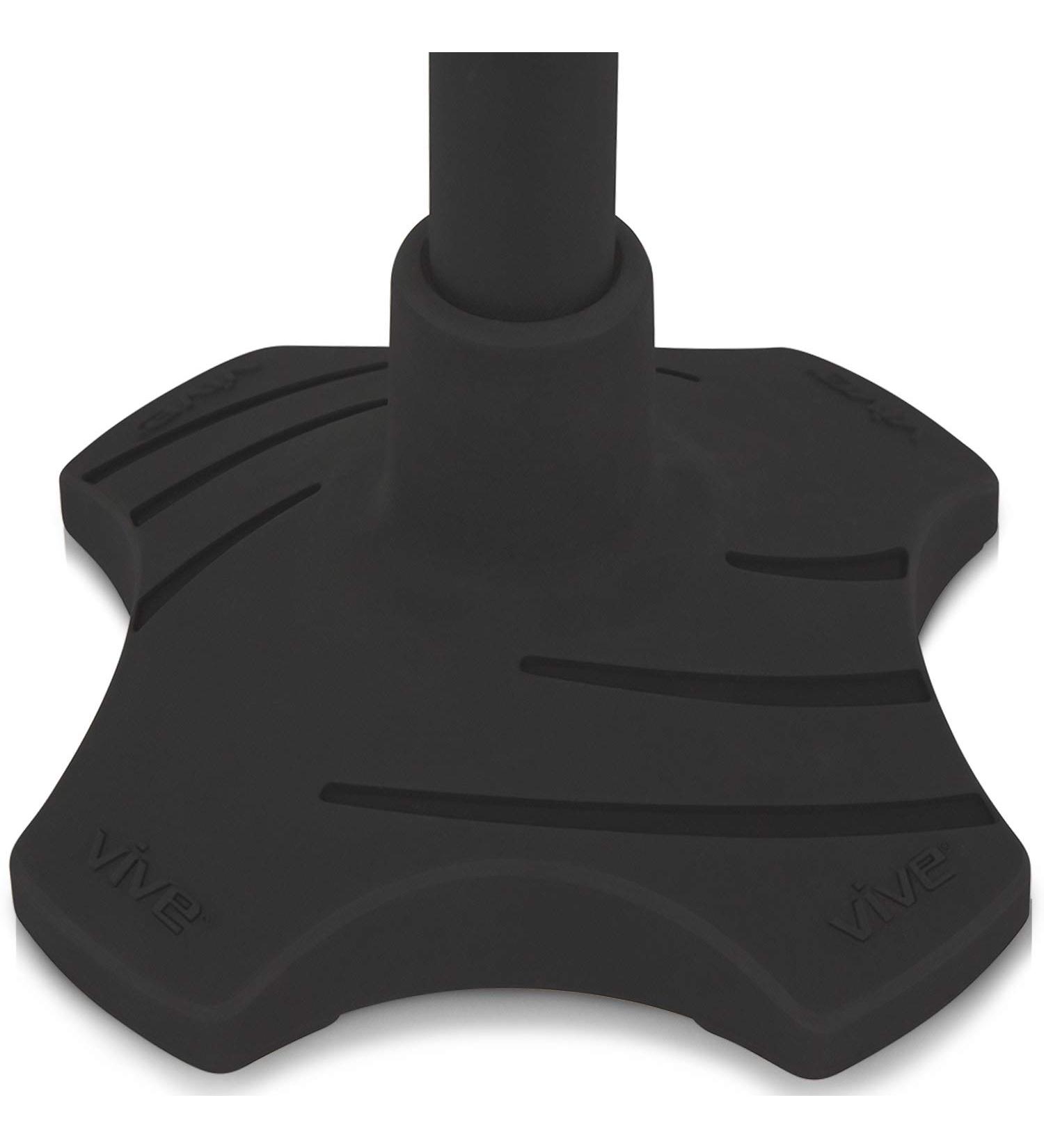 Vive Self Standing Cane Tip - 34 Inch Replacement - Heavy Duty Rubber Quad Base for Stability - Ideal for Walking Folding Canes - Men Women Elderly Seniors - Black - Buy Online on GoSupps.com