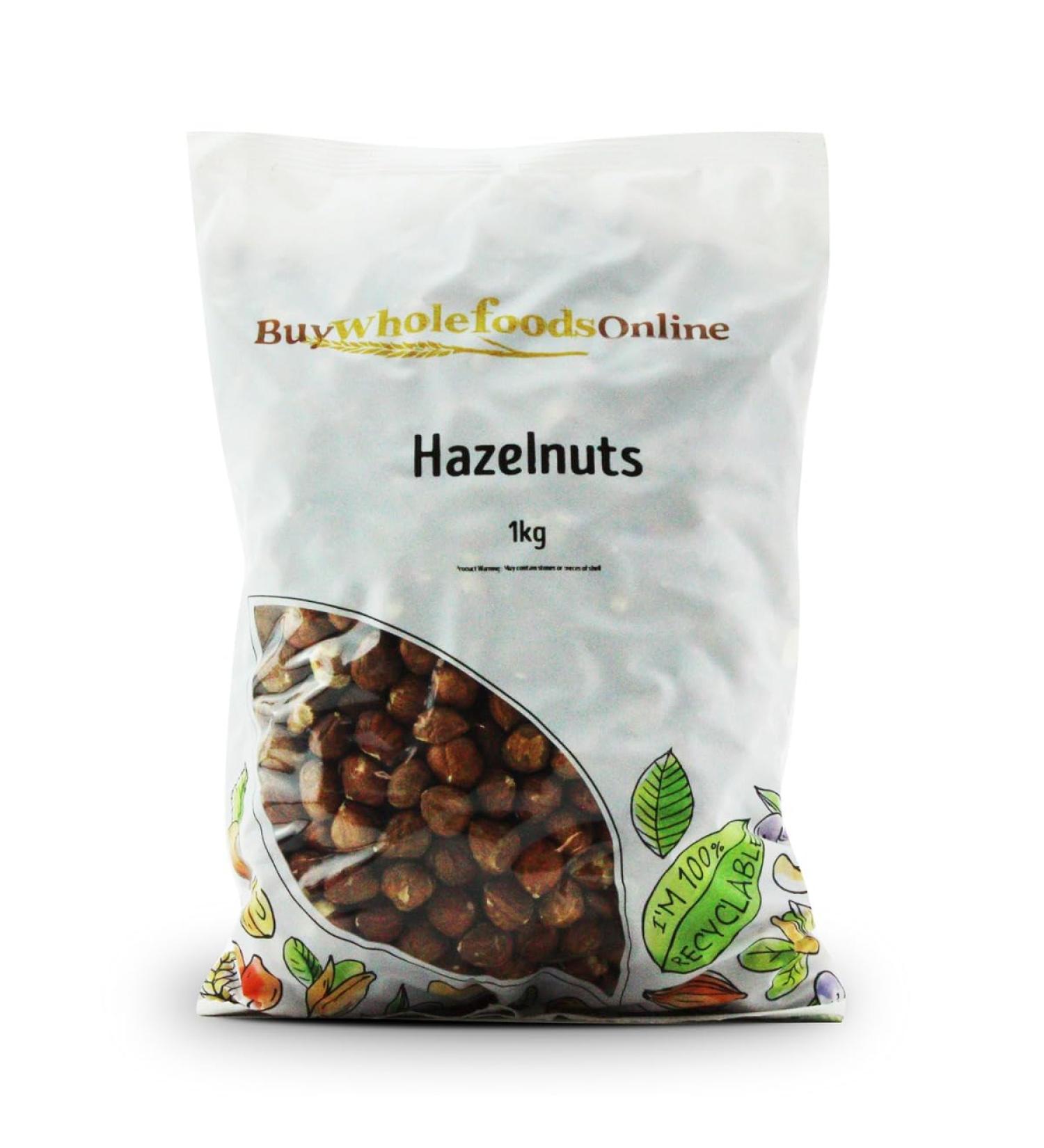 Hazelnuts Whole Raw 1kg (BWFO)