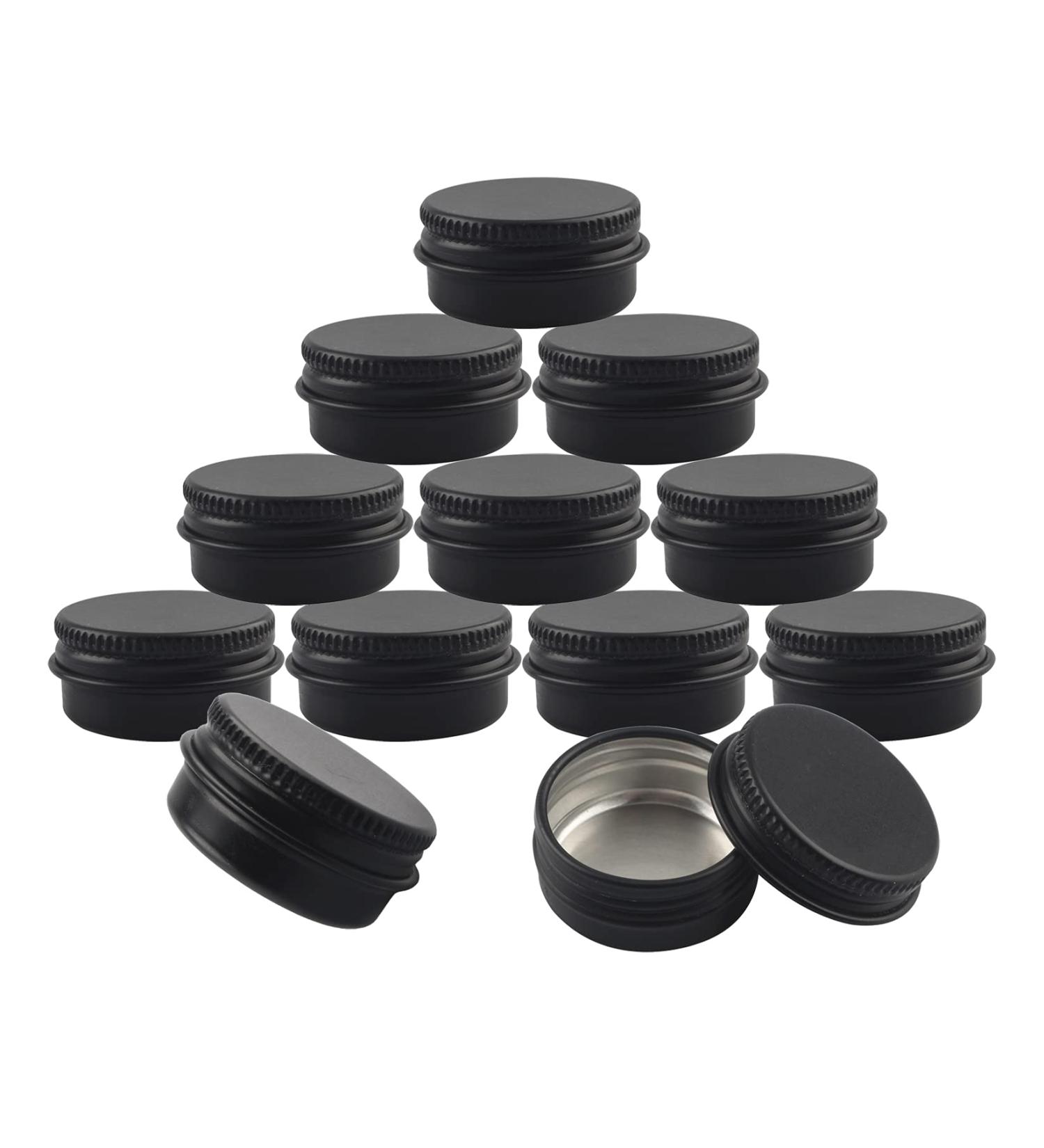 Buy BasicPacking 24 Pack 10ml Matte Black Aluminum Cans - Screw Lid Ideal for Creams Candles & Cosmetics | International Shipping Available - Buy Online on GoSupps.com