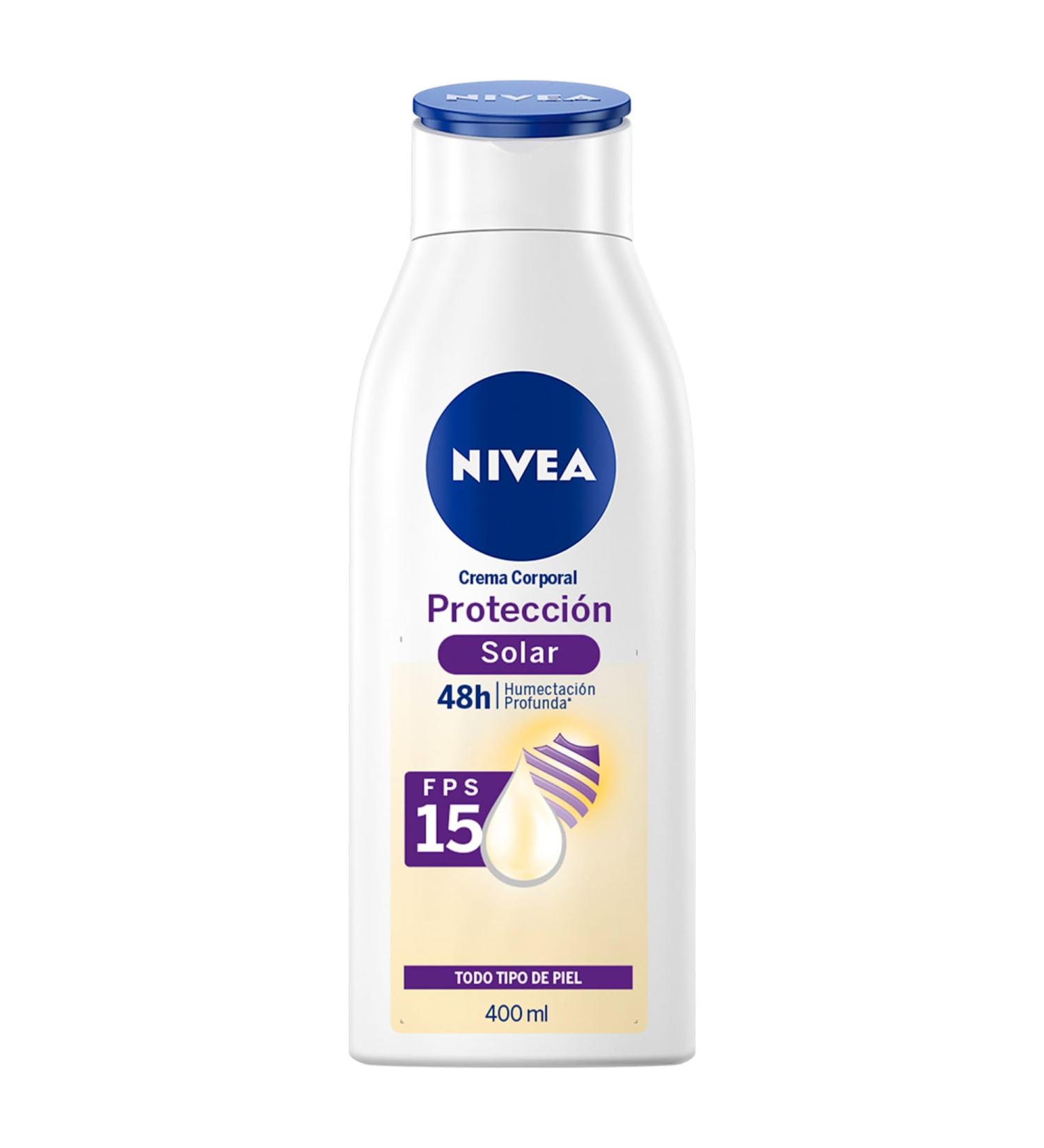 NIVEA Moisturizing Body Cream with Vitamin E & Aloe - Deep Hydration & UV Protection FPS 15 400ml - 48 Hours Moisturizer for All Skin Types - Buy Online on GoSupps.com