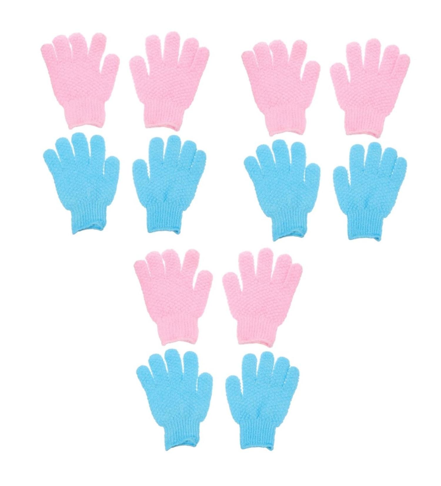 minkissy 6 Pairs Bath Scrub Gloves Shower Exfoliating Gloves Shower Dead Skin Exfoliator Shower Tools Bath Mitt Spa Gloves Dead Skin Remover Gloves Polyester Accessories Take a Bath - Buy Online on GoSupps.com