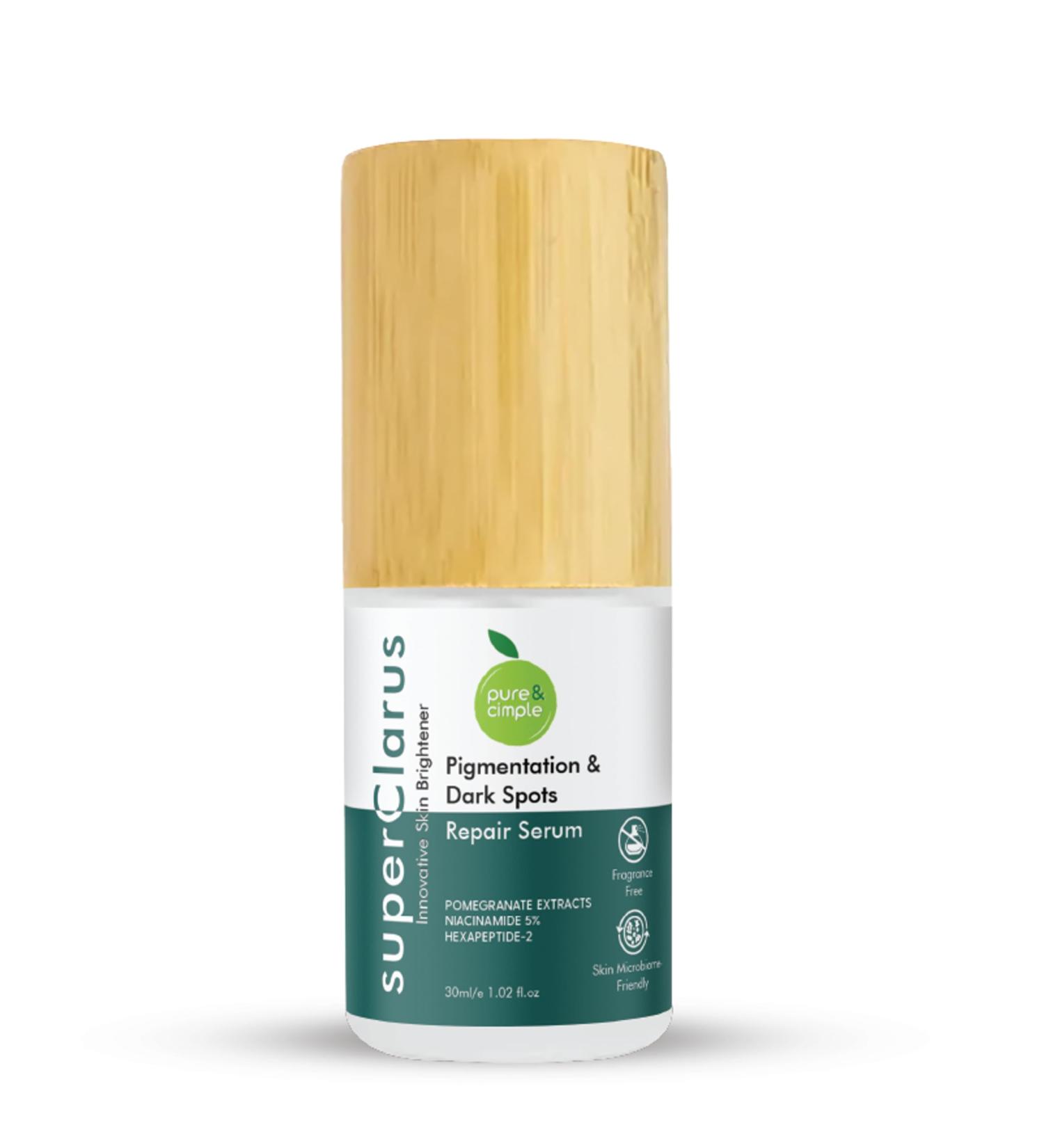 Pure & Cimple Probiotic Skin Brightening Serum | Dark Spot Treatment for Age Spots Melasma & Sun Damage | Fragrance-Free Brightening Solution for Even Skin Tone - Buy Online on GoSupps.com