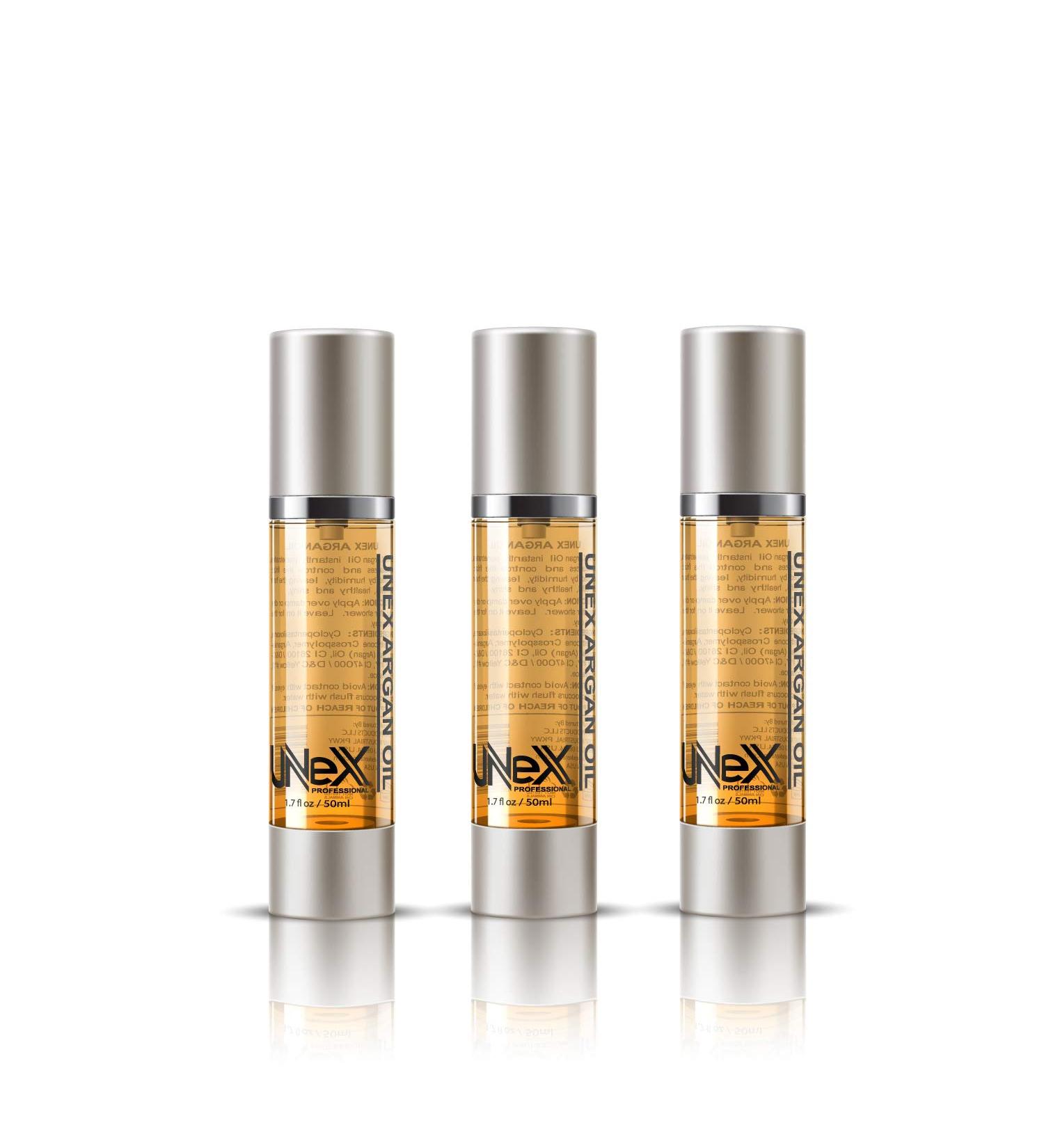 UNEX ARGAN OIL for hair 1.7 fl.oz (50ml) - Set of 3 Bottles