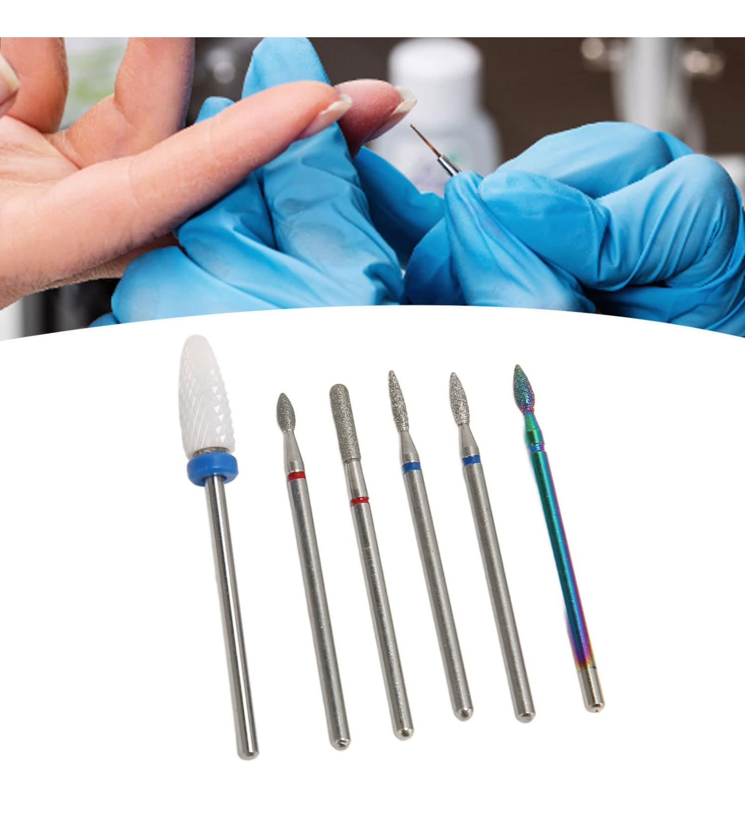 Nail Drill Cone Nail Drill Sets 6-piece Electric Nail Drill Set Cuticle Remover Bit Set Nail Cuticle Cleaner Bit Professional Rotating Polishing Nail Drill - Buy Online on GoSupps.com