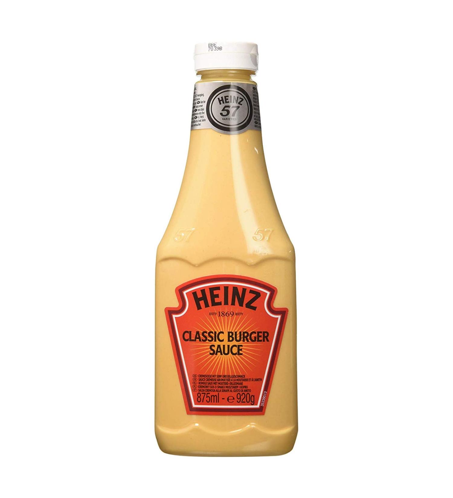 HEINZ HEINZ CLASSIC BURGER SAUCE 875ml Bottle SENAPE HAMBURGER SAUCE KETCHUP