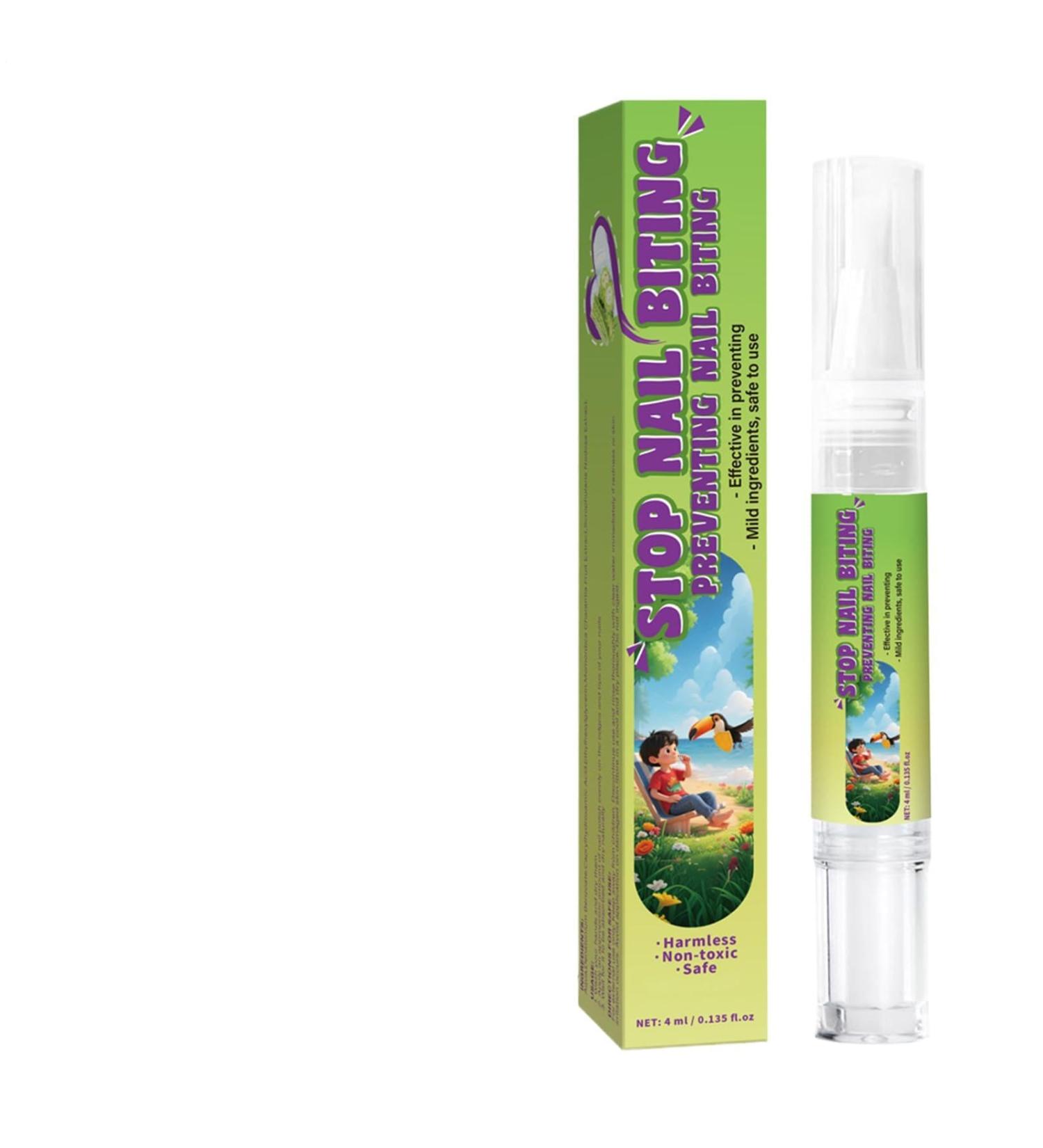 Stop Nail Biting 4ml Antibiting Pen for Children Safe Swallowing Solution Bitter Nails Thumb Sucking Deterrent Finger Protector for Kids Adults Nourishing cuticle remover - Buy Online on GoSupps.com