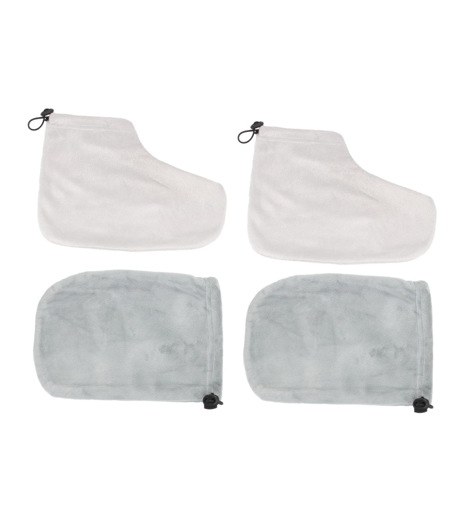 Ensemble 2 Paires Couvre-mains et Couvre-pieds Paraffine Taille Unique Tissu Doux en Coton Isolant Accessoires Spa pour Soins Thermiques Domicile et Couleur Al atoire Gris - Buy Online on GoSupps.com