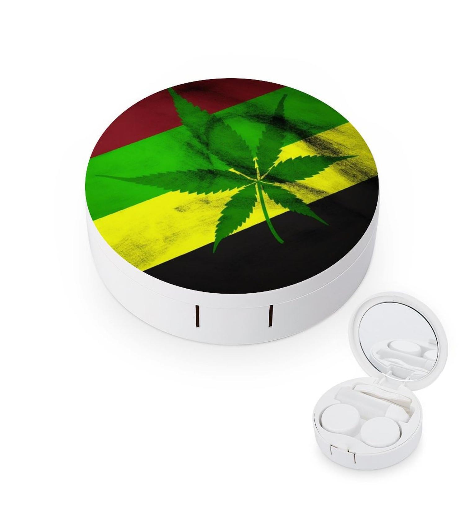 Jamaica Flag Contact Lens Case - Portable Travel Storage Box for Contacts - Buy Online on GoSupps.com