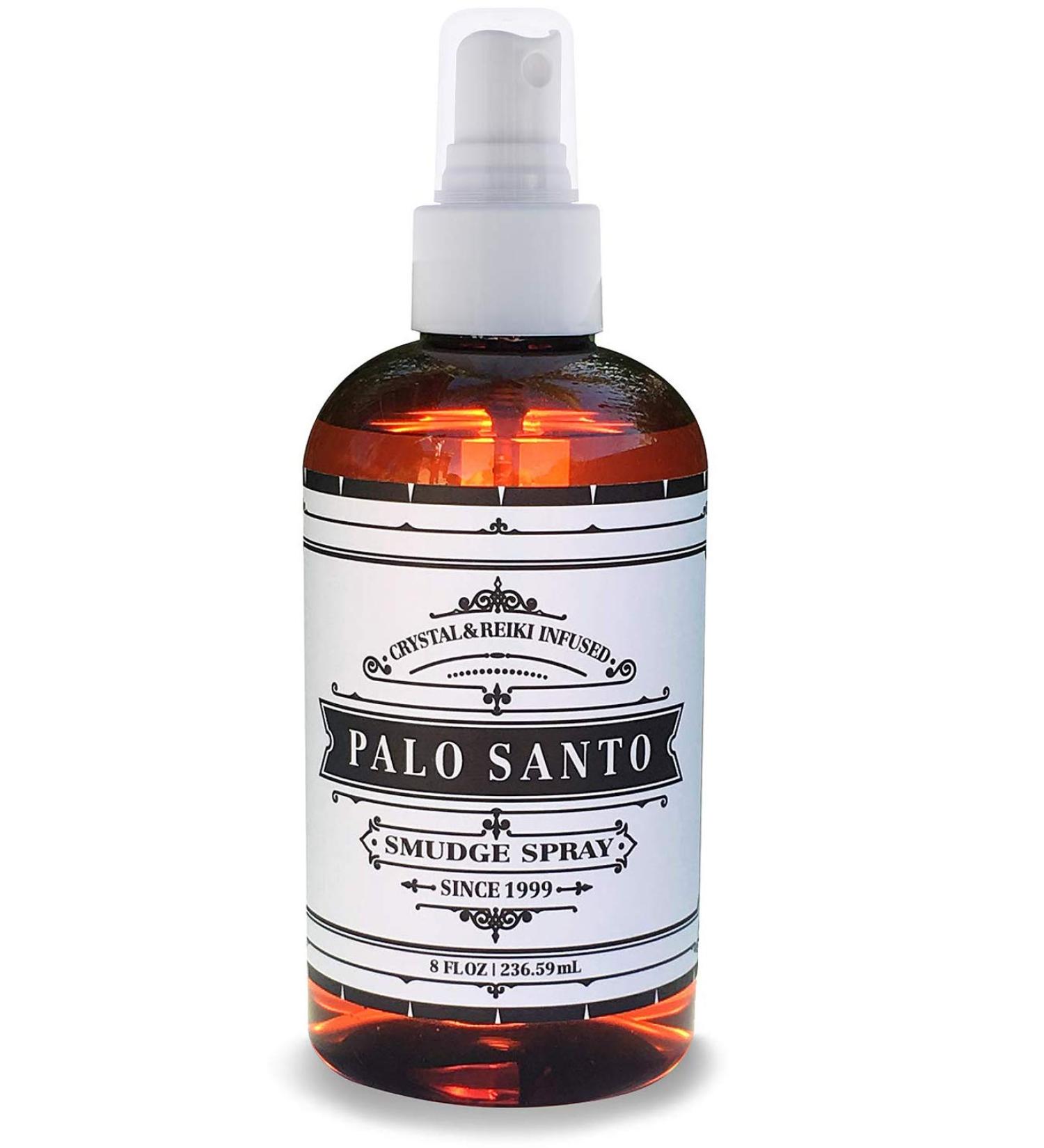 Palo Santo Smudge Spray 8 FL OZ - Premium Pure Palo Santo & Sage Essential Oils | Crystal & Reiki Infused for Energy Clearing, Purifying, Healing - Smokeless Alternative - Buy Online on GoSupps.com