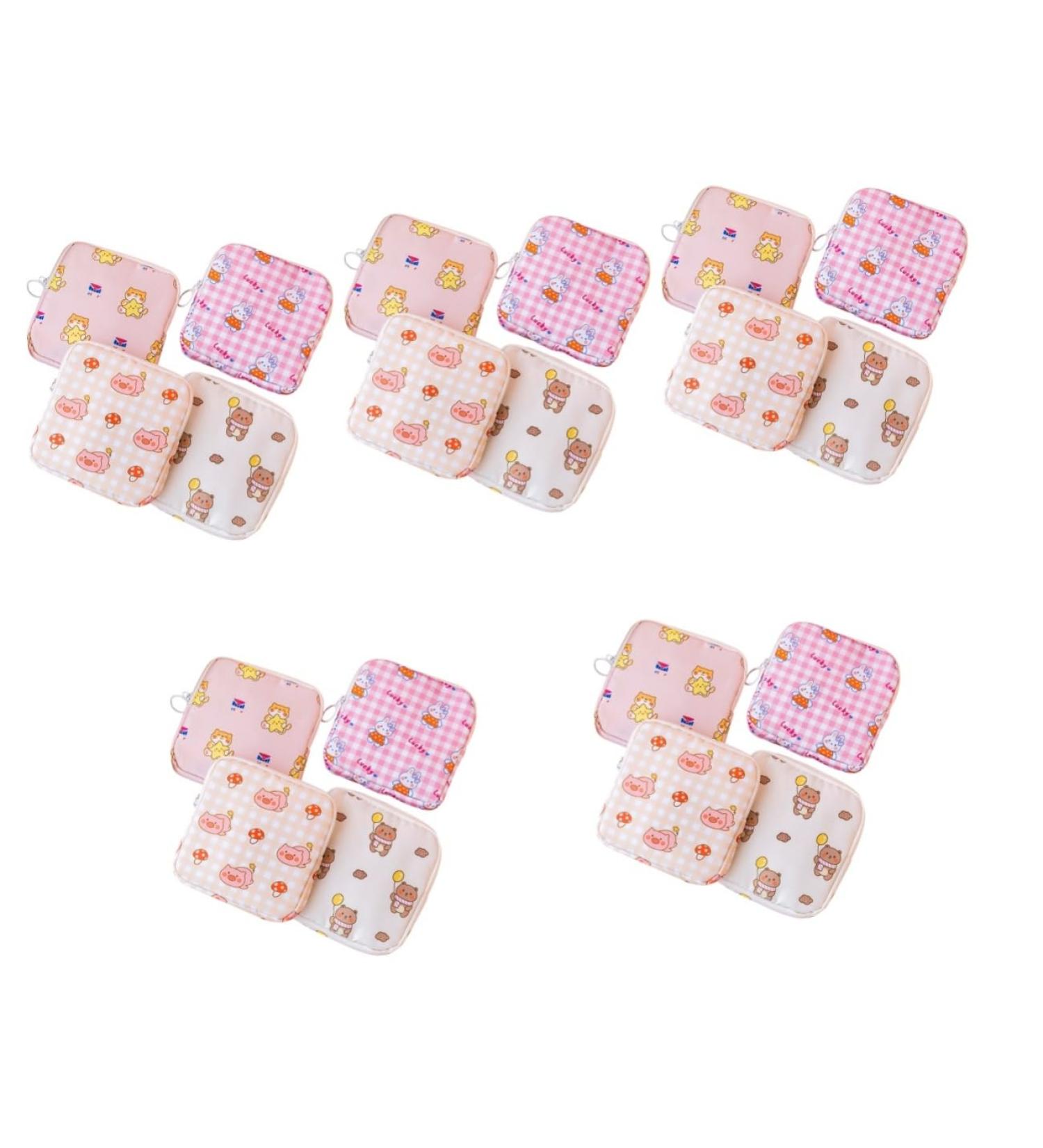 Compact Period Storage: Healeved 20 STK Aunt Towel & Tampon Holder - Travel-Friendly Hygiene Bag for Teens - Buy Online on GoSupps.com