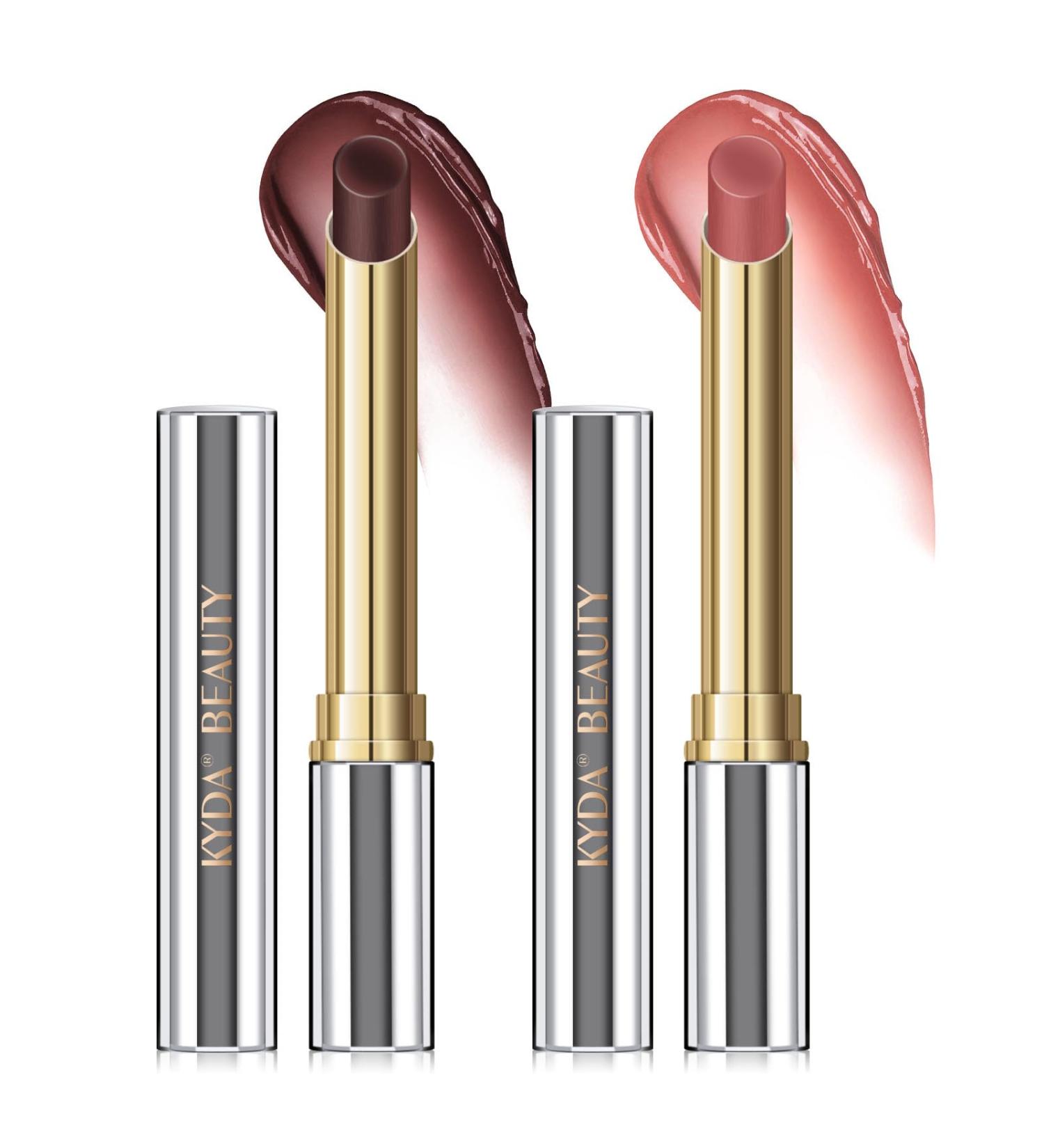 KYDA Tinted Lip Balm Hydrating Sheer Formula Lip Balm Natural Glossy Finish Lasting Moisturizing Lip Care Balm for Dry Lips (#01+#04) - Buy Online on GoSupps.com