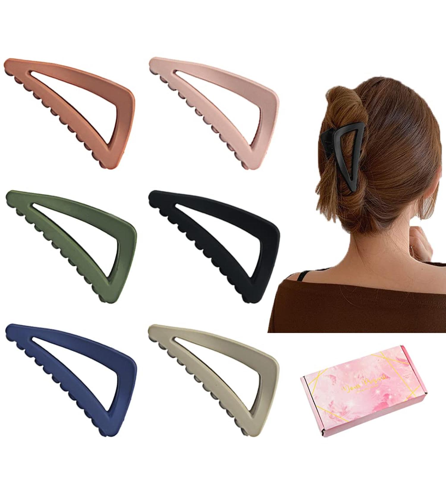 Medium Hair Clips for Women Girls - Nonslip French Hair Claw Clips for Thin/Medium Thick Hair - Strong Hold Matte Hair Jaw Clips - Pastel Color - Gift Box Included - Buy Online on GoSupps.com