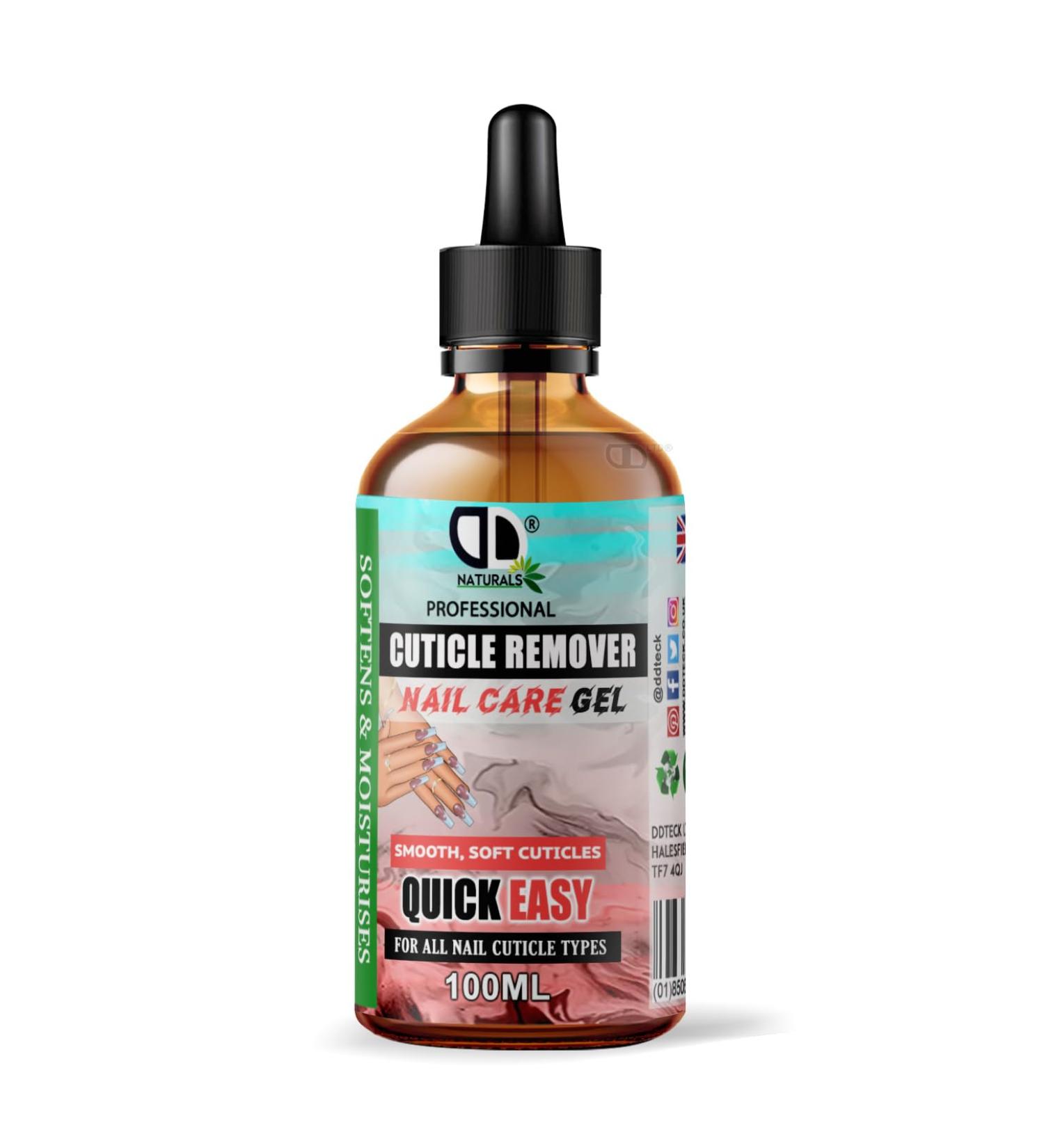 DD teck 100ml Dropper | Cuticle softening gel for beautiful nails softens and moisturizes cuticles removes dead skin