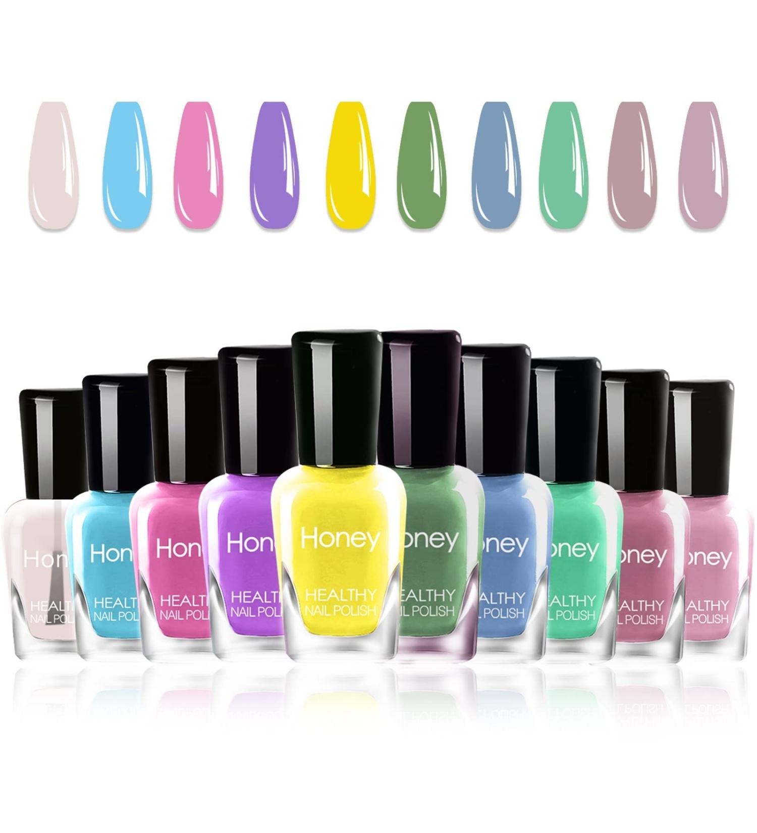 Urchabri Quick Dry Non-Toxic Kids Nail Polish Set - 9 Colors + 1 Coat | Mini & Affordable Nail Polish Set S10-4 - Buy Online on GoSupps.com