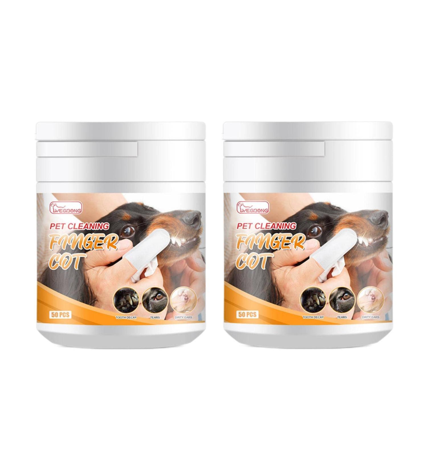 Gralara 100Pcs Pet Care Finger Disposable Plaque & Dogs and Cats Freshen Breath - Buy Online on GoSupps.com