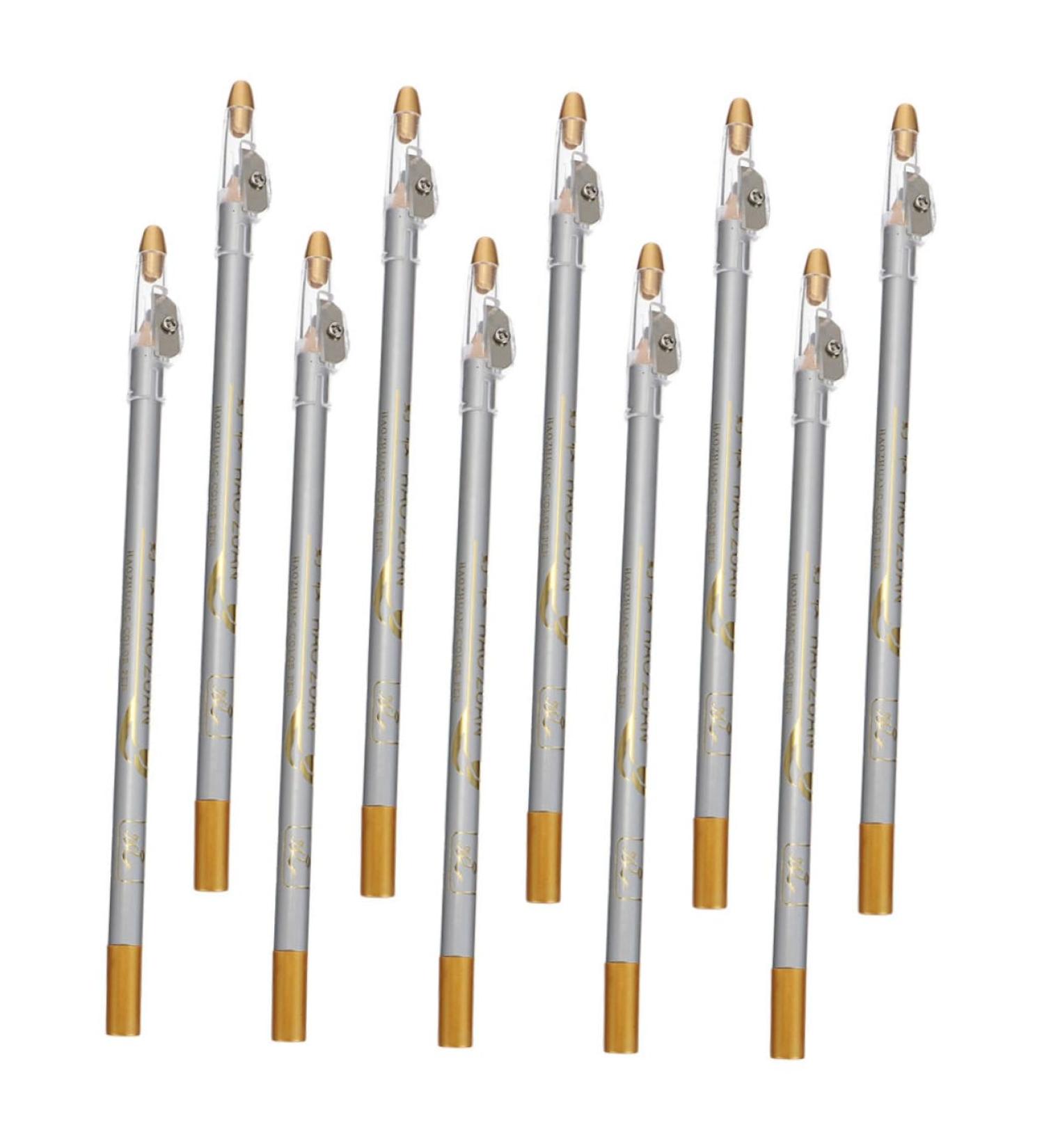 CANIGHT 10pcs Pencil Sharpener Eyebrow Pencil Eye Liner 2 in 1 Eyeliner Pen Eyeliner Pencils Cosmetic Tool Makeup Tool Eyeliner with Sharpener Eyebrow Pencils Sharpener Eyeliner Makeup Pen - Buy Online on GoSupps.com