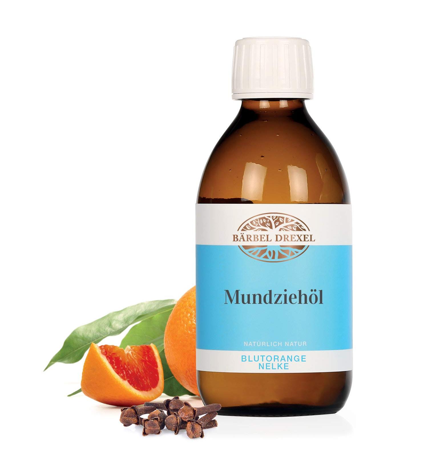 B rbel Drexel Zii Oil Natural Mouthpiece - Blood Orange & Nelke (250ml) | Vegan Ayurvedic Detoxifying Mouthwash - Oil Pulling Cure | Made in Germany - Buy Online on GoSupps.com