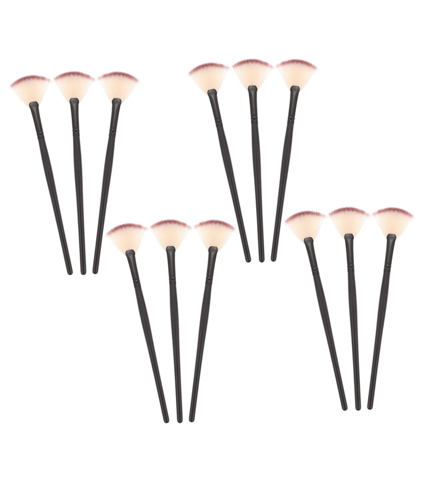 FRCOLOR 12pcs Peel Mask Shape Glycolic Slim Fiber Handheld Travel Fan & Highlighting Makeup Brush - Perfect Facial Tools for Girls | Reliable Bristle & Acid Masks - Buy Online on GoSupps.com