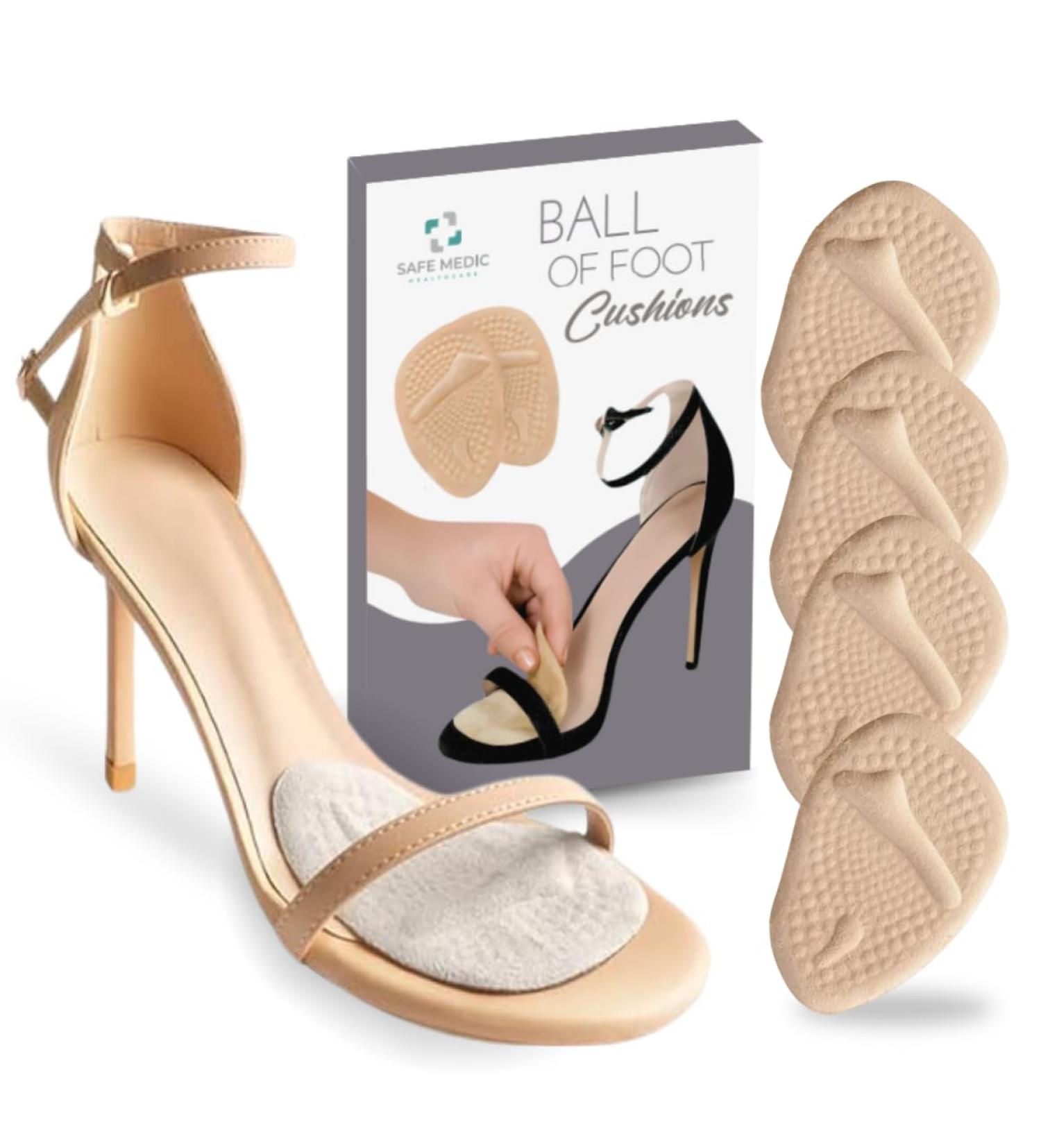 Premium Heel Inserts for Women - All-Day Comfort & Pain Relief Cushions | Non-Slip Metatarsal Shoe Pads - Buy Online on GoSupps.com