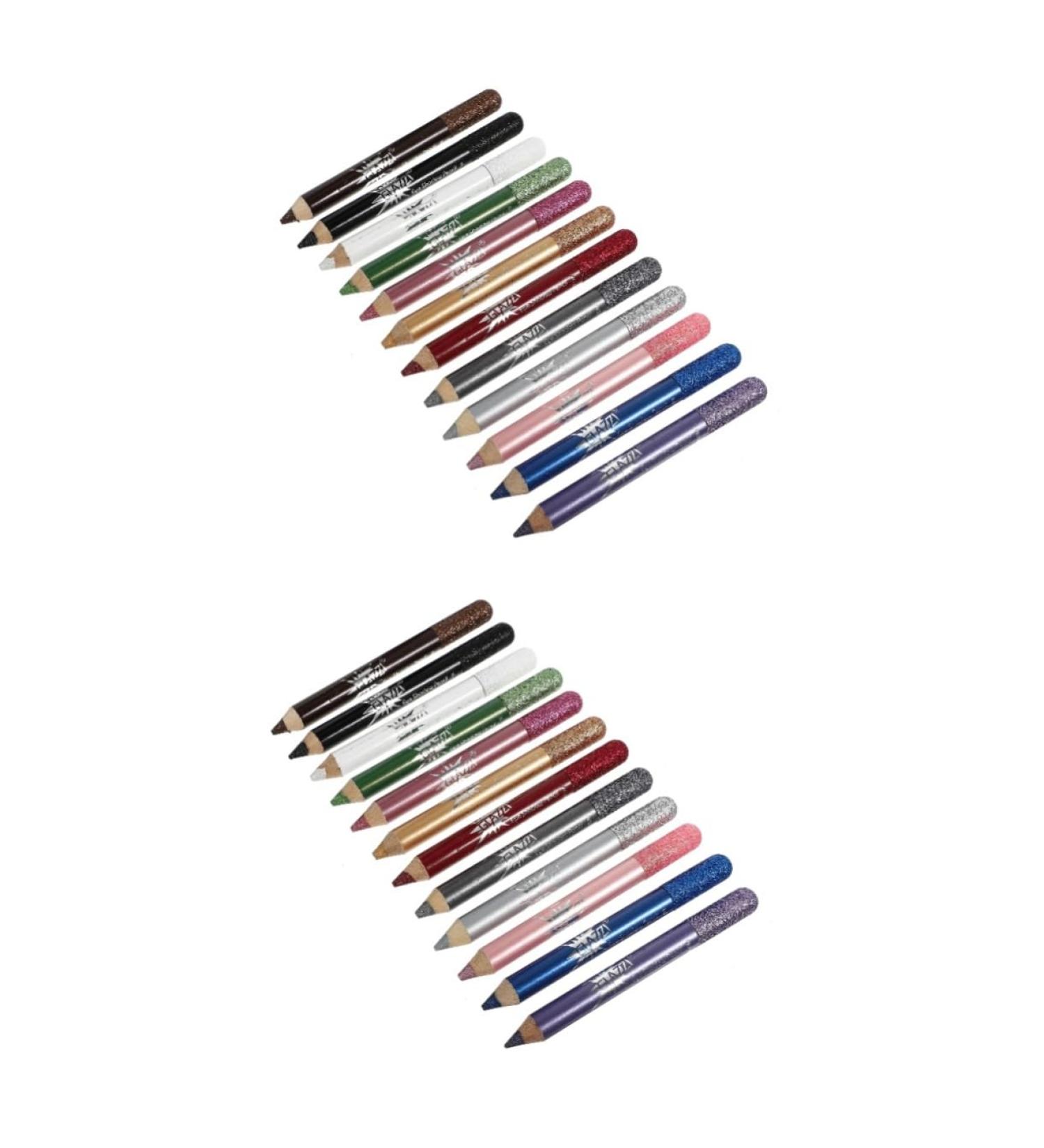 FOMIYES 24 Pcs Pearlescent Eyeshadow Pencil Waterproof Eyeliner Pencil for Waterline Useful Eye Shadow Pen 1 count (Pack of 1) Assorted Colorx2pcs - Buy Online on GoSupps.com