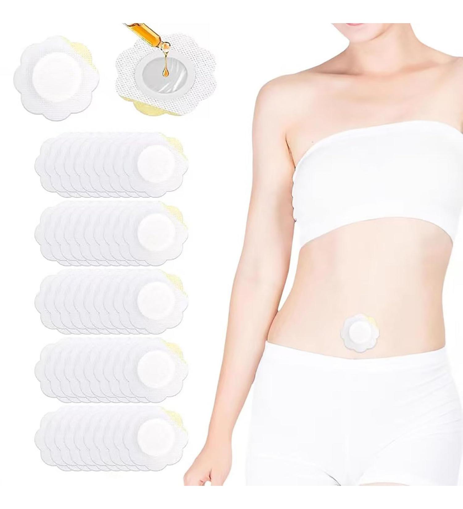 50Pcs of castor oil wrapped around the navel highly absorbent self-adhesive organic cotton castor oil wrapped to promote digestion (oil-free) - Buy Online on GoSupps.com