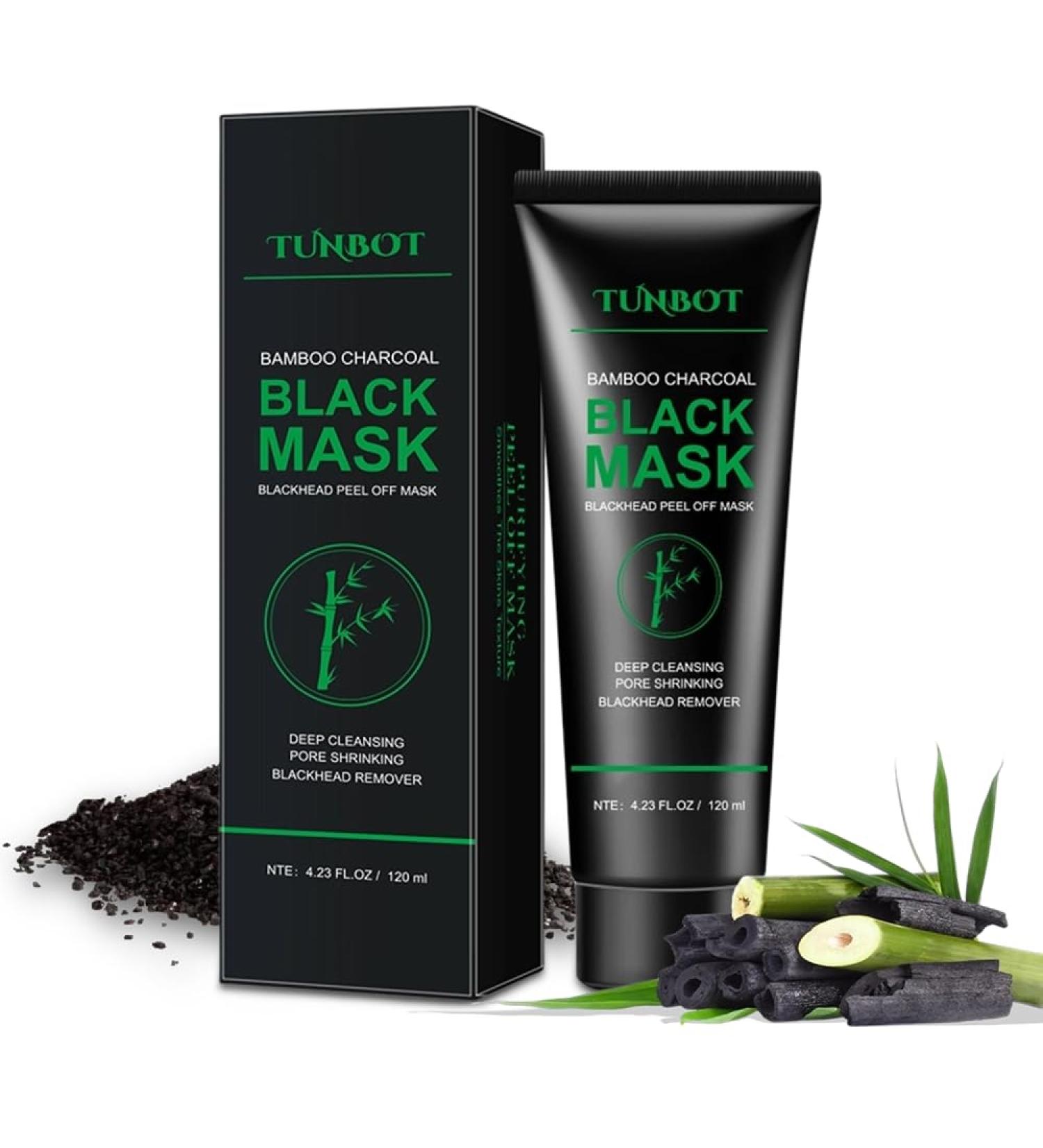 Tunbot Blackhead Removal Mask 120ML - Deep Clean Bamboo Charcoal Mask for Men & Women - Purify Pores & Remove Blackheads - Buy Online on GoSupps.com
