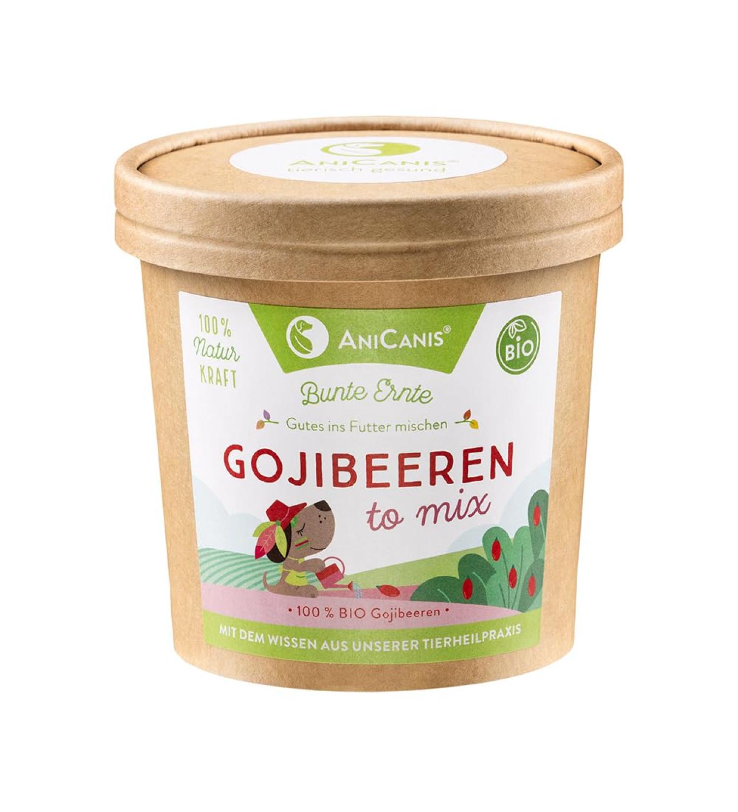 AniCanis Organic Goji Berries for Dogs - 100g Dried Fruit Additive for BARF Diet - Healthy Snack - Buy Online on GoSupps.com