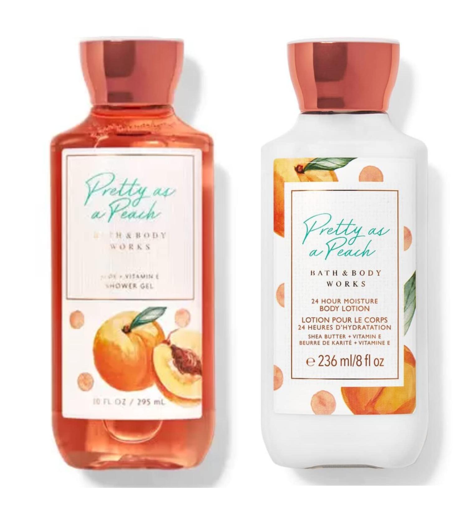 Bath and Body Works Pretty as a Peach Shower Gel and Body Lotion - Refreshing & Nourishing Set - Buy Online on GoSupps.com