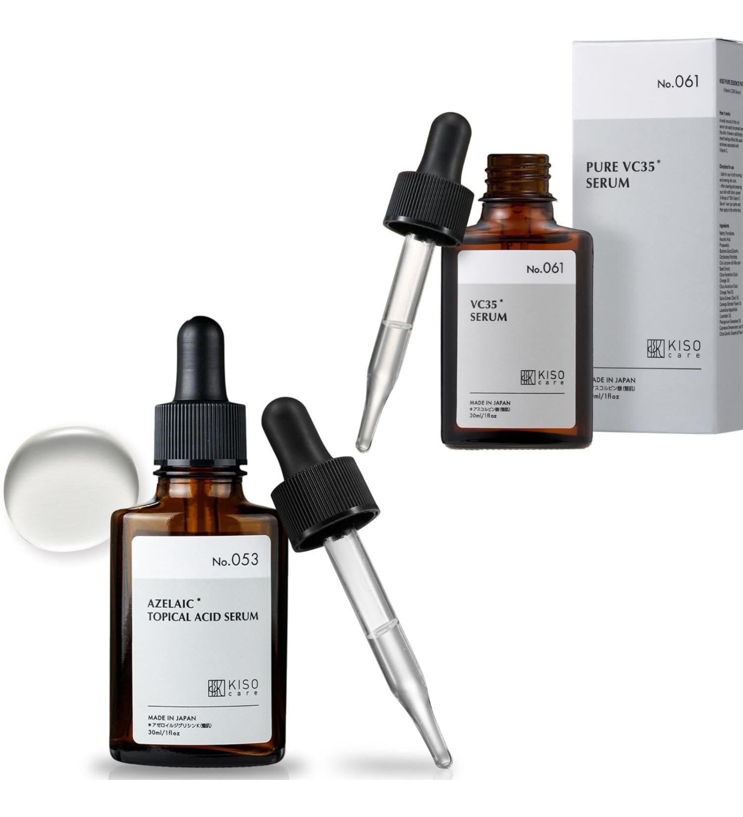 Japanese Skincare Duo: Azelaic Acid & 35% Pure Vitamin C Serum - Buy Online on GoSupps.com
