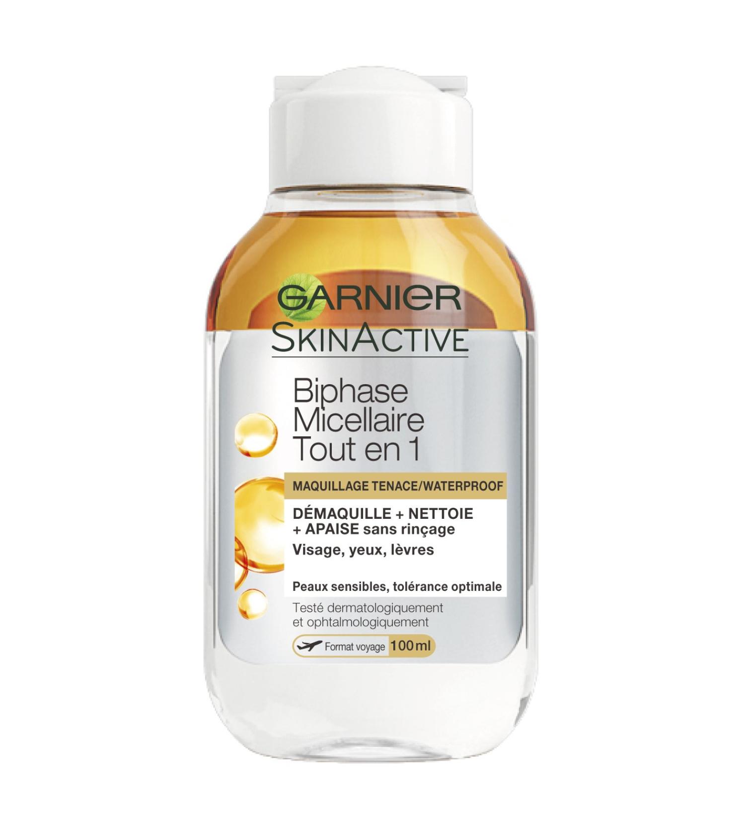 Garnier - SkinActive - All-in-One Biphase Micellar Solution - All Skin Types Even Sensitive - Travel Size - 100 ml - Buy Online on GoSupps.com