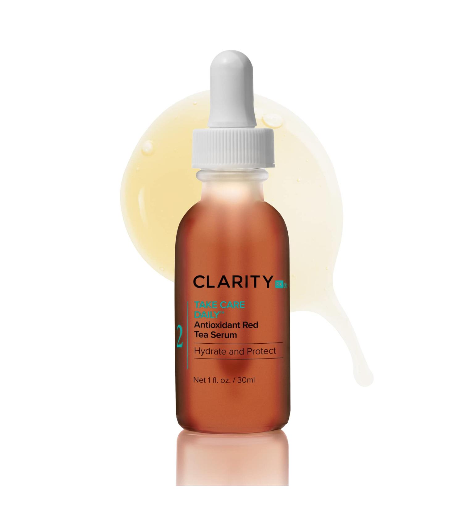 ClarityRx Take Care Daily Antioxidant Red Tea Face Serum Natural Plant-Based Hydrating & Anti-Aging Facial Treatment for Environmental Protection 1 Fl Oz (Pack of 1) - Buy Online on GoSupps.com