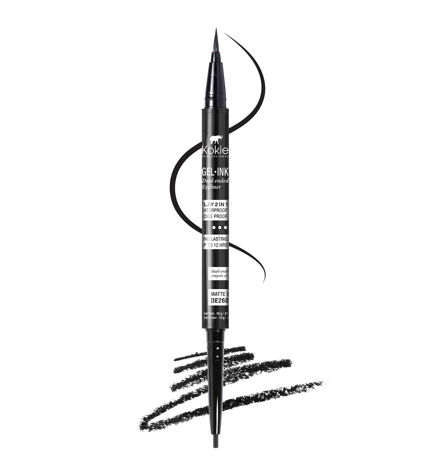 Kokie Gel Ink Dual Ended Eyeliner - Gel and Liquid Eyeliner Combo - Buy Online on GoSupps.com