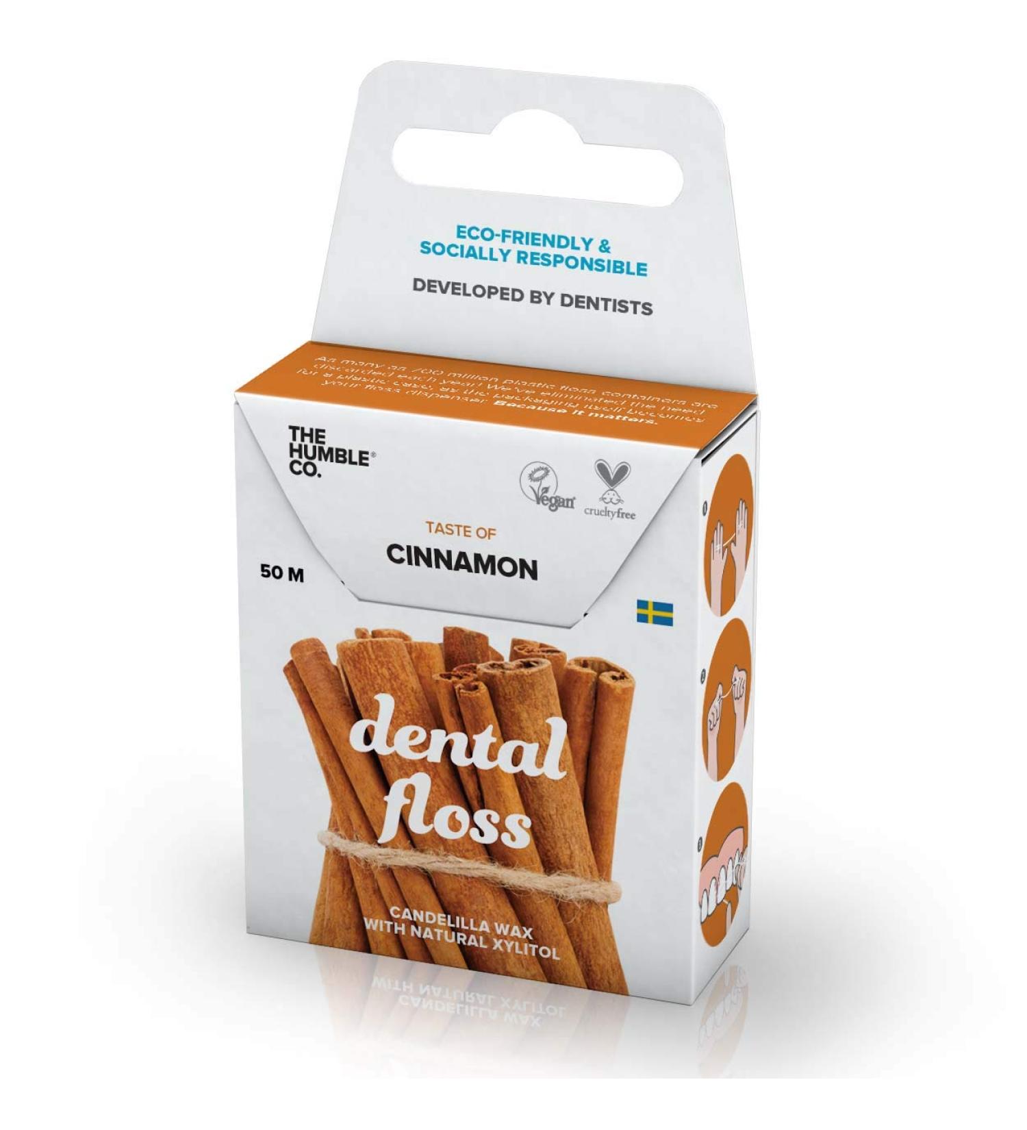 Humble Dental floss - Cinnamon - Dental floss - Cinnamon - 6 x 50m