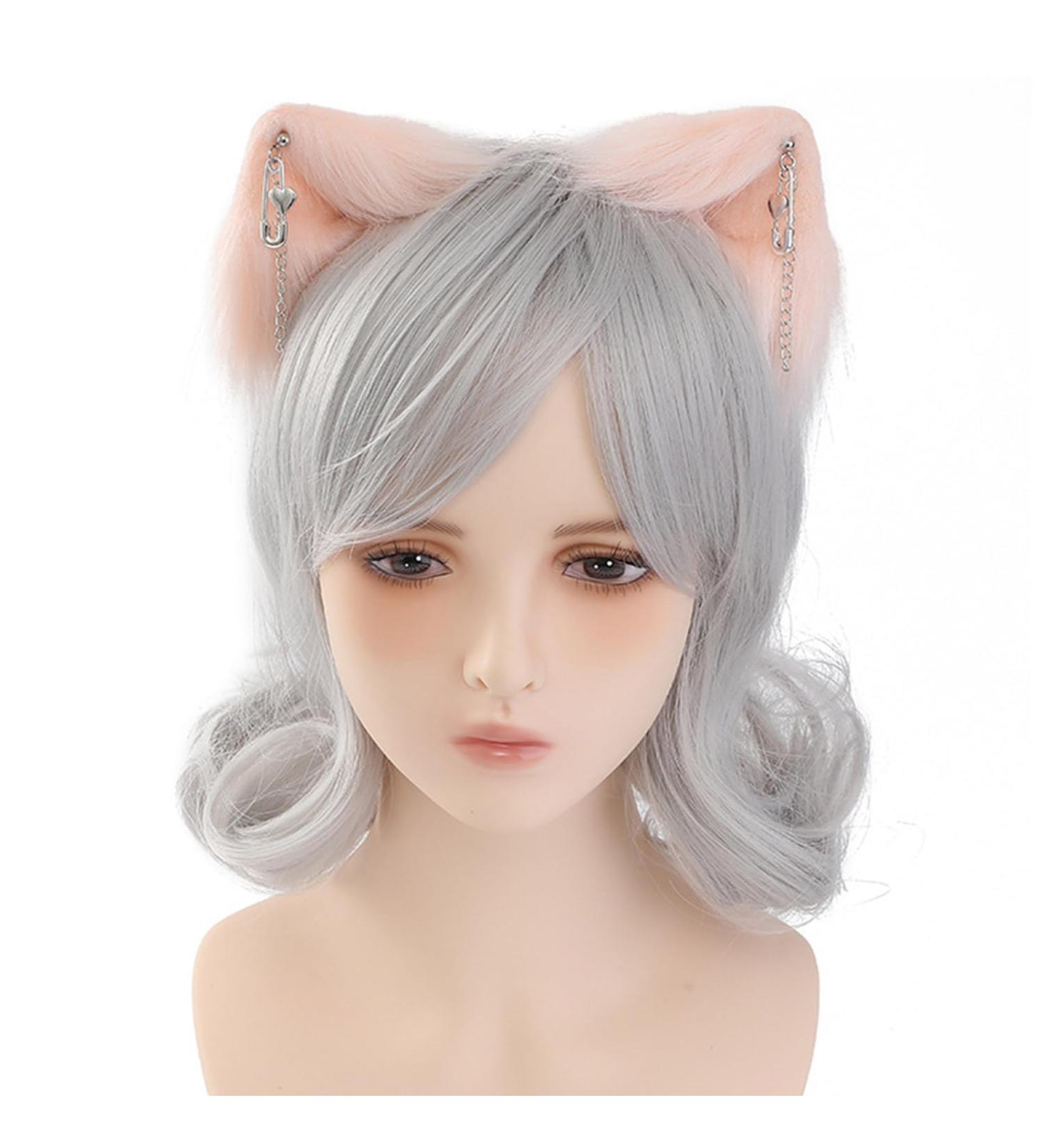 amangul Handmade Wolf Ear Headbands Kitten Girl Cosplay Headwear Beast Ears Fursuit Masquerades Halloween Cosplay Party - Buy Online on GoSupps.com