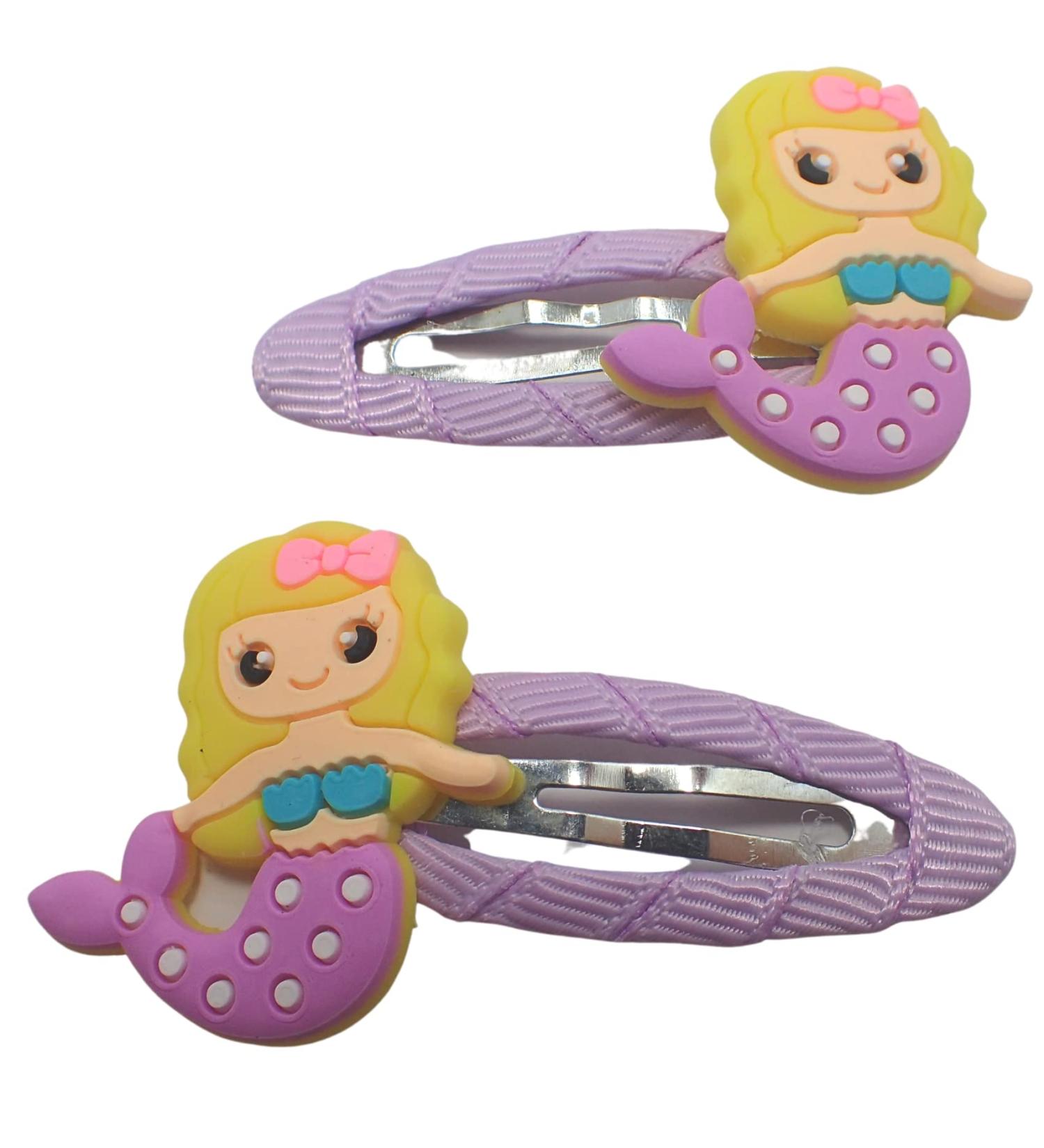 Topkids Accessories Mermaid Ribbon Wrapped Snap Hair Clip Small Hair Clips Girls Hair Accessories Baby Hair Clips Girls Hair Clips Mini Hair Clips Toddler Clips Pin Curl Clips (Lilac Mermaid) - Buy Online on GoSupps.com