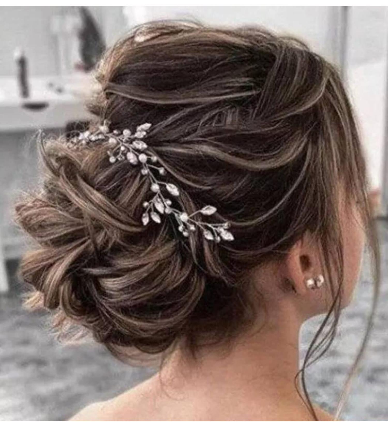 Rhinestone Wedding Hair Vine - Bridal Headband Crystal Headpiece for Women and Girls (A-Silver) - Buy Online on GoSupps.com