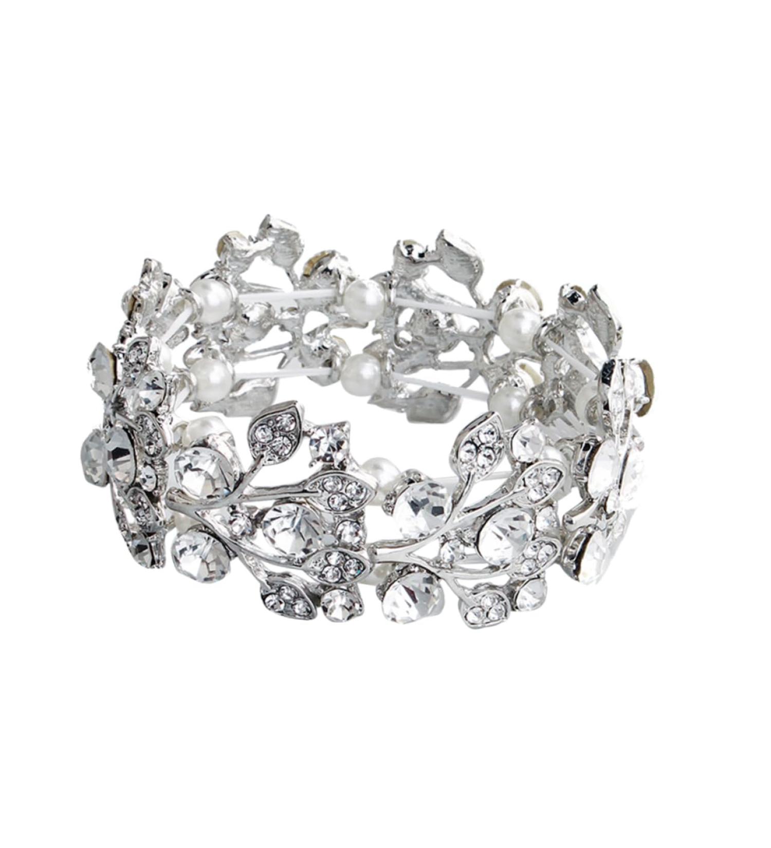 Frcolor Hand Jewelry: Women's Wedding Tennis Bracelet - Strass Pearl & Crystal Accessories - Buy Online on GoSupps.com