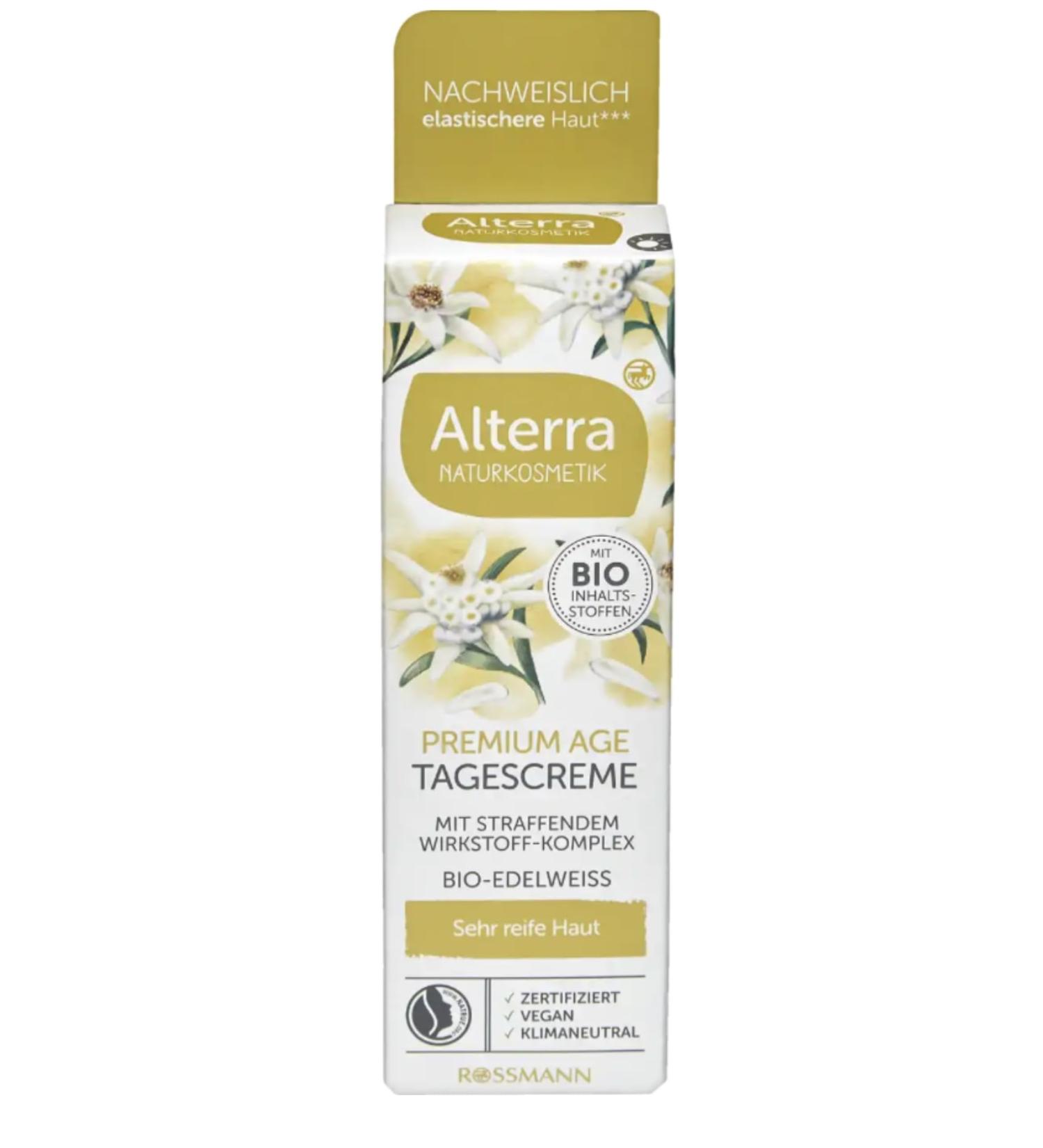 Alterra Naturkosmetik Premium day cream organic Edelweiss with essential omega lipids for very mature skin Contents 50 ml - Buy Online on GoSupps.com