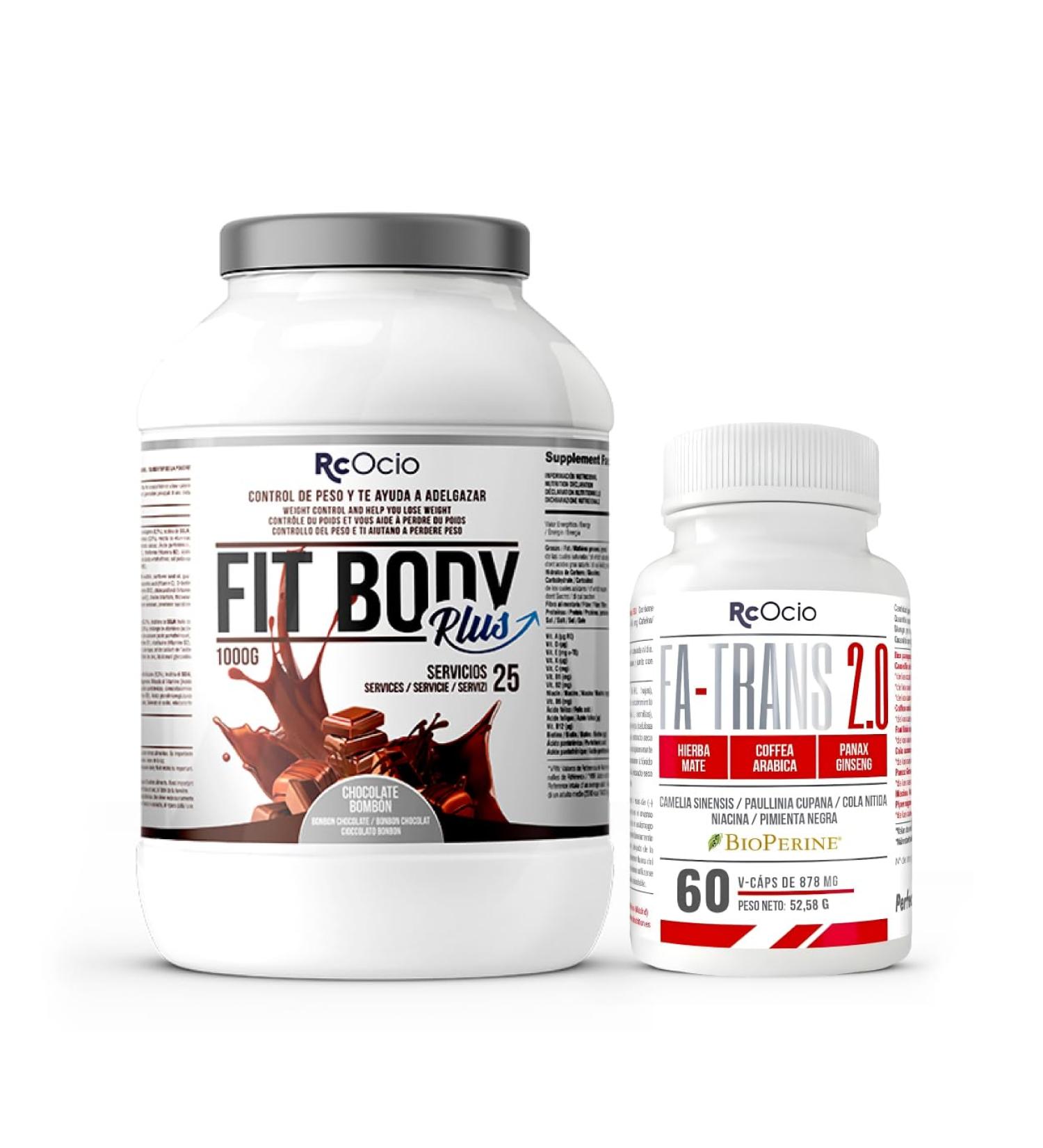 Rc Ocio Slimming package Meal replacement shake + thermogenic fat burning diet shake for men and women strawberry 1Kg Chocolate 480GR Chocolate 1Kg - Buy Online on GoSupps.com