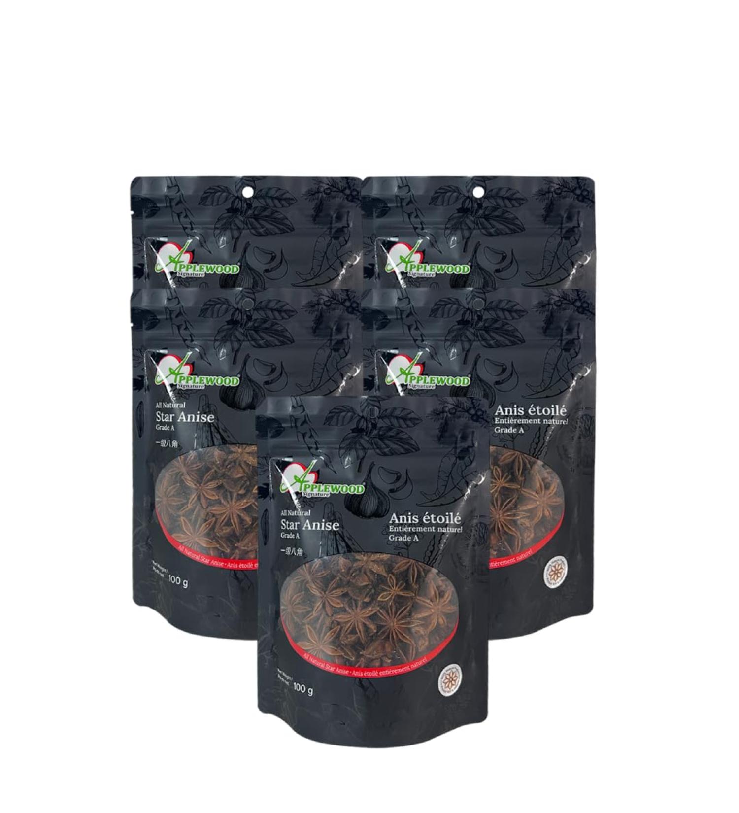 Applewood Signature Star Anise Grade A (100g) | Perfect for flavoured teas marinades soups broths and stews. (5)