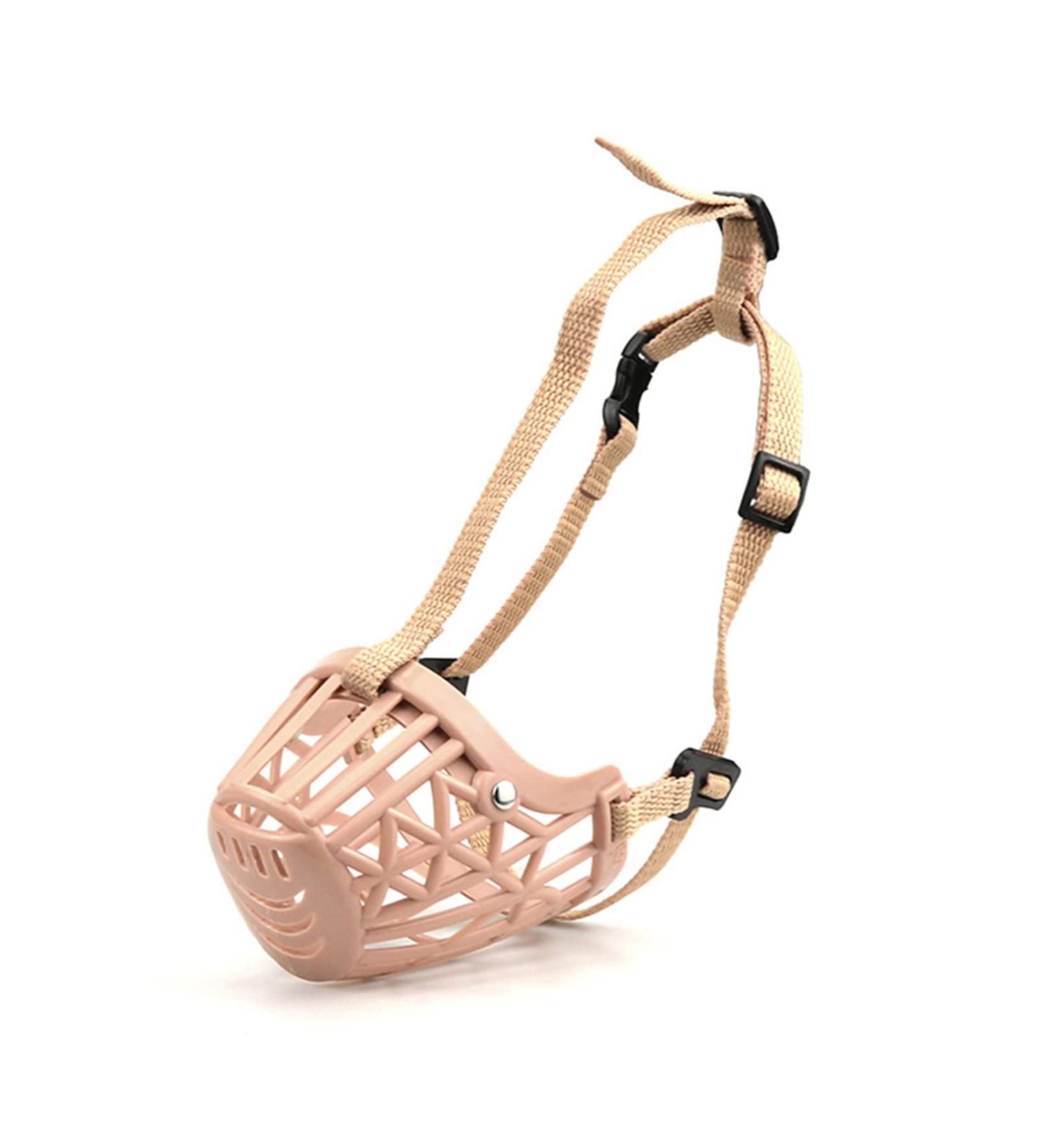 Soft Basket Dog Muzzle for Small Medium Large Dogs - Prevent Biting, Chewing, and Barking - Breathable, Adjustable Straps - Pet Puppy Mouth Cover (S Pink) - Buy Online on GoSupps.com